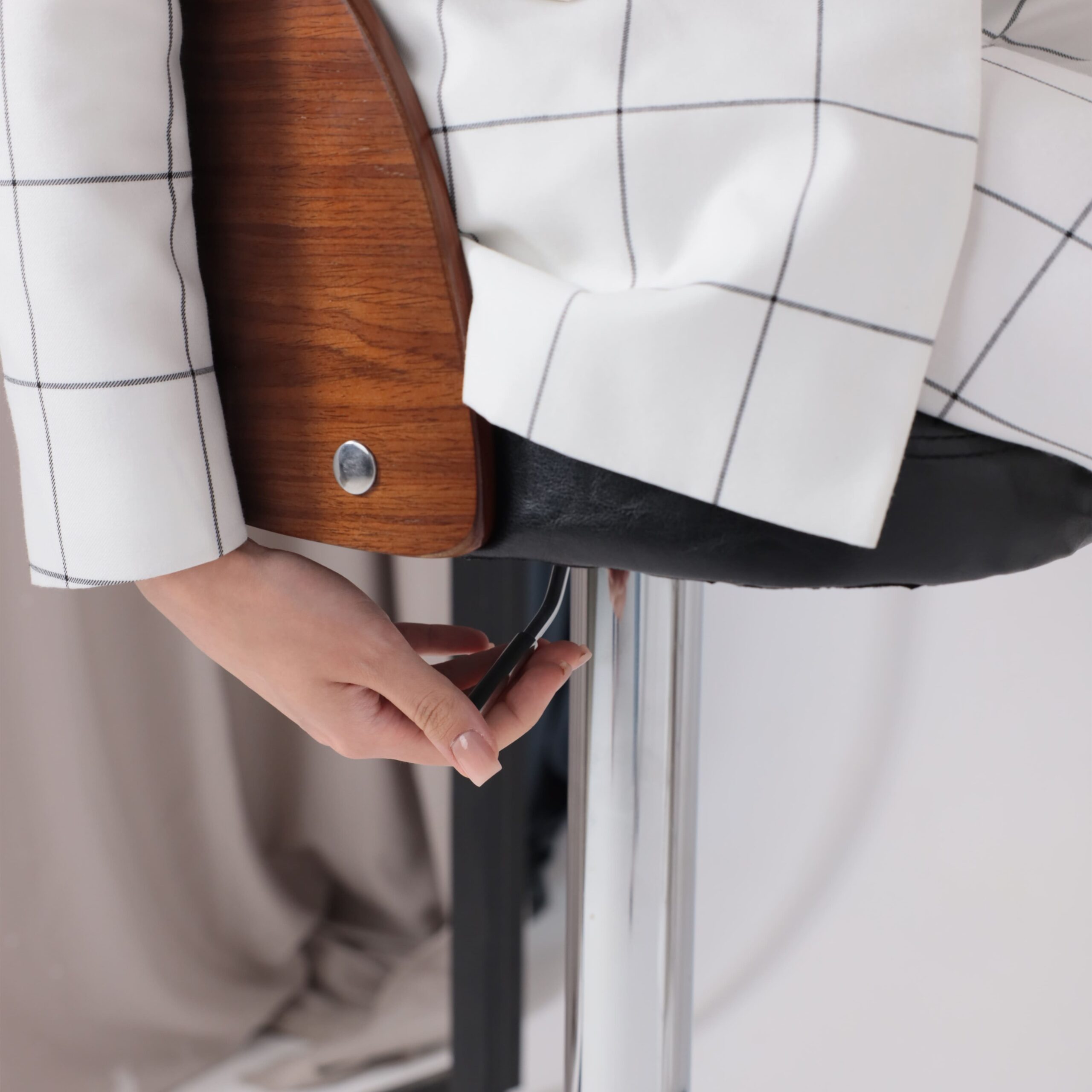 Стул барный BRUNO, экокожа, черный/хром