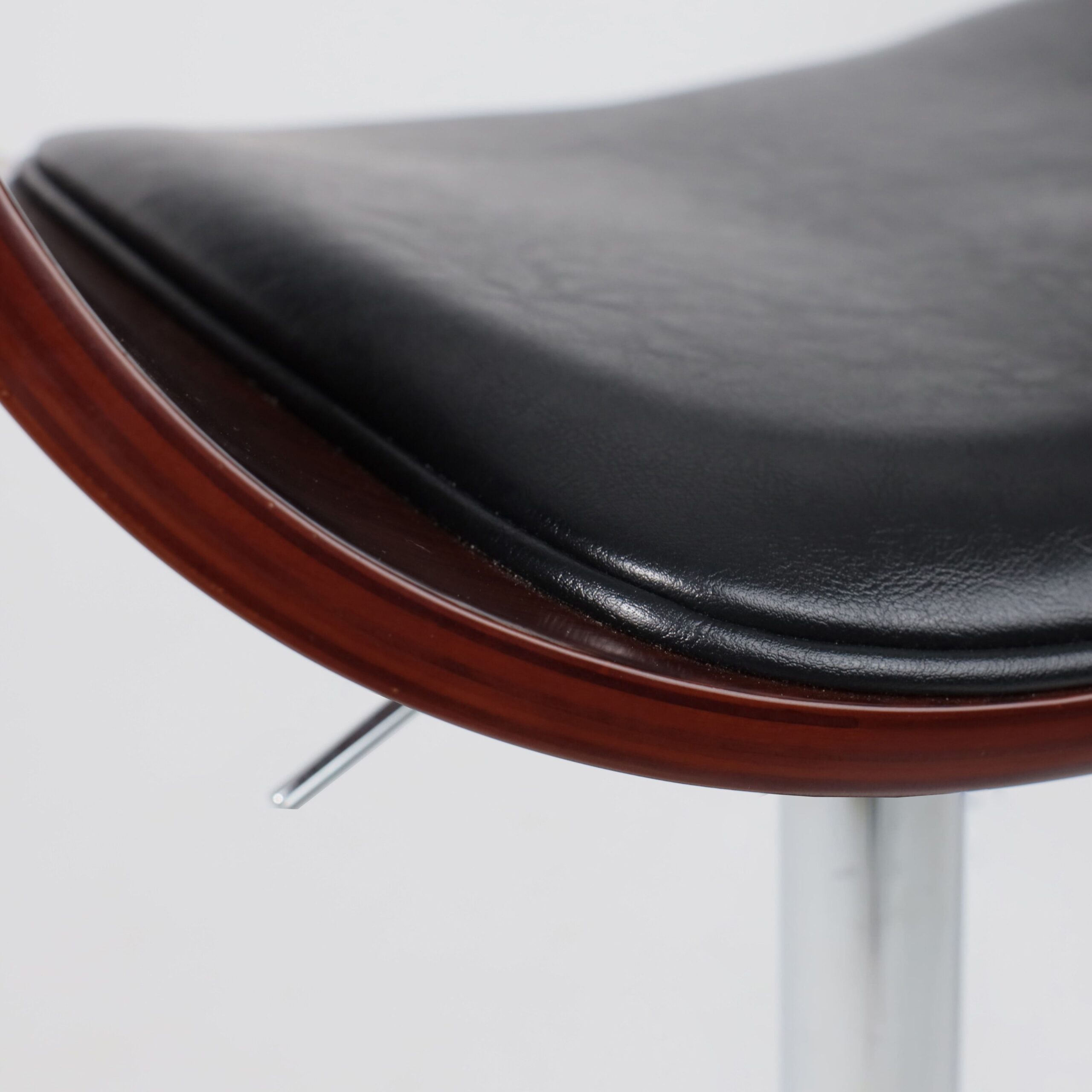 Стул барный ROSSI, экокожа, черный/хром