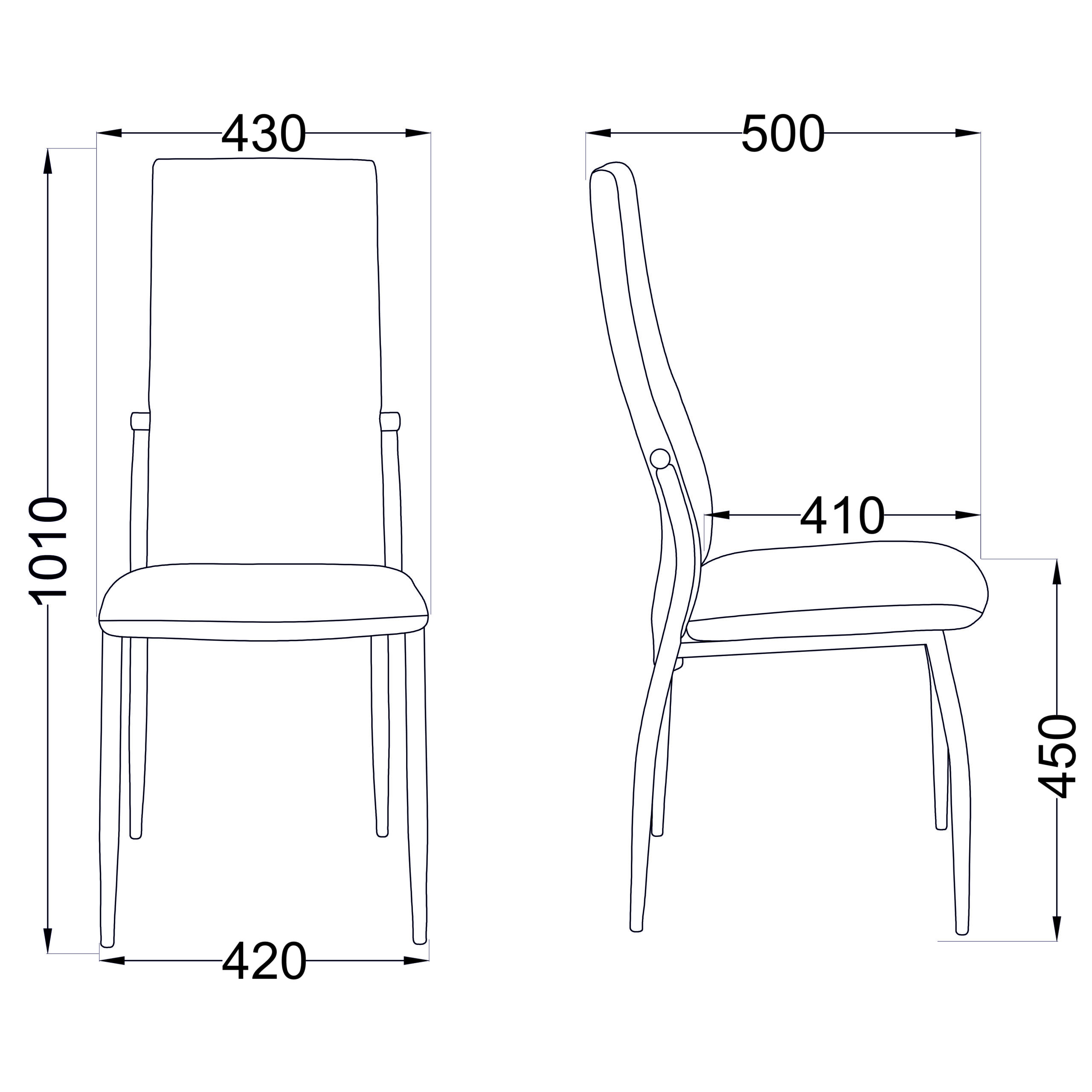 Стул DENVER, экокожа, серый PU 611/черный