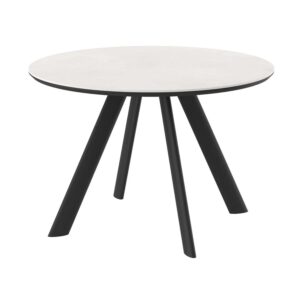 Стол RONDY-116, круглый нераздвижной 116, KRATER PERLA PREMIUM CER/Черный