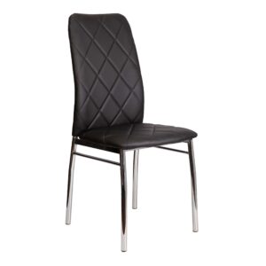 Стул ADELE, экокожа, черный APU-004/хром