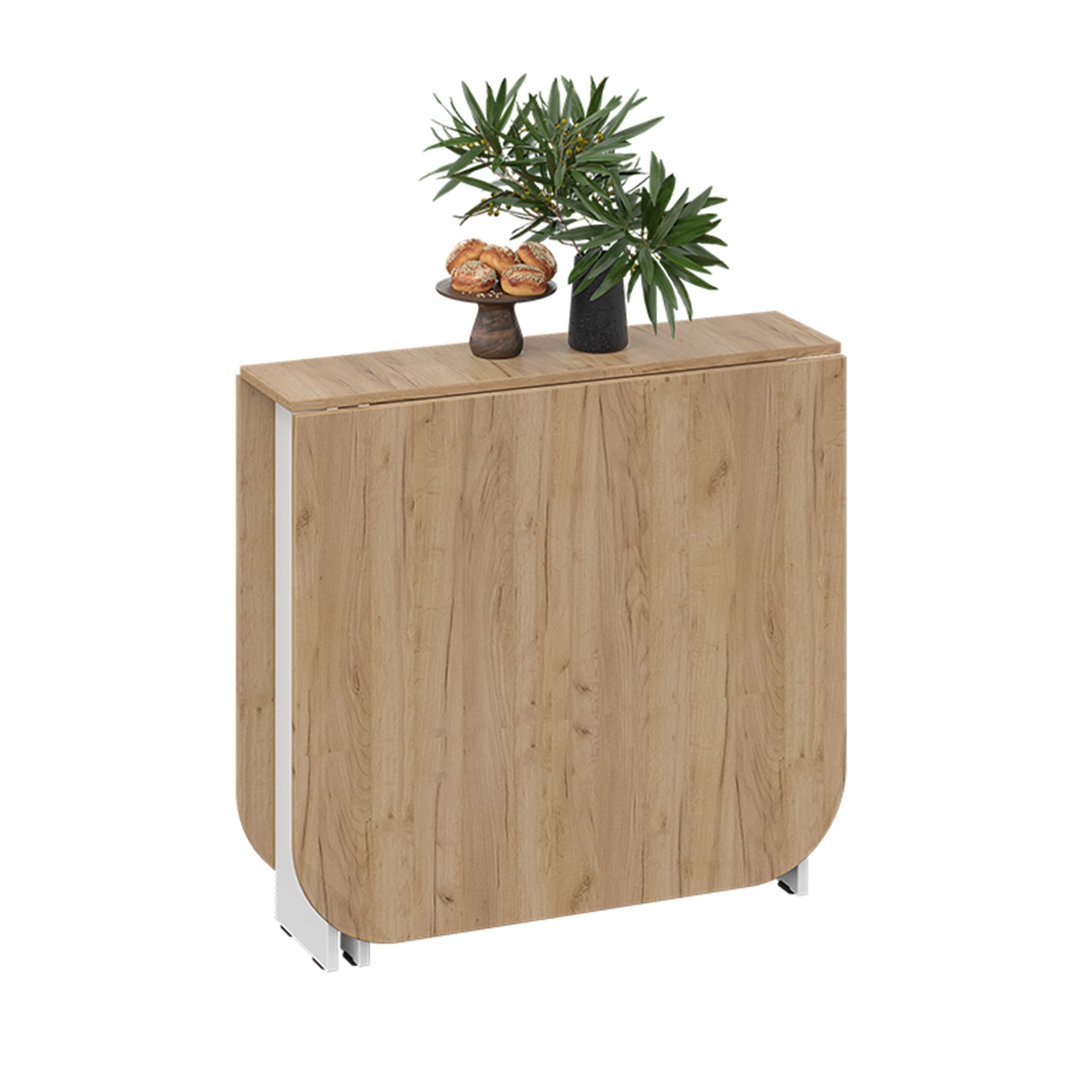 Стол-книжка Т1, 232(1600)*800, подстолье белый/столешница дуб крафт золотой