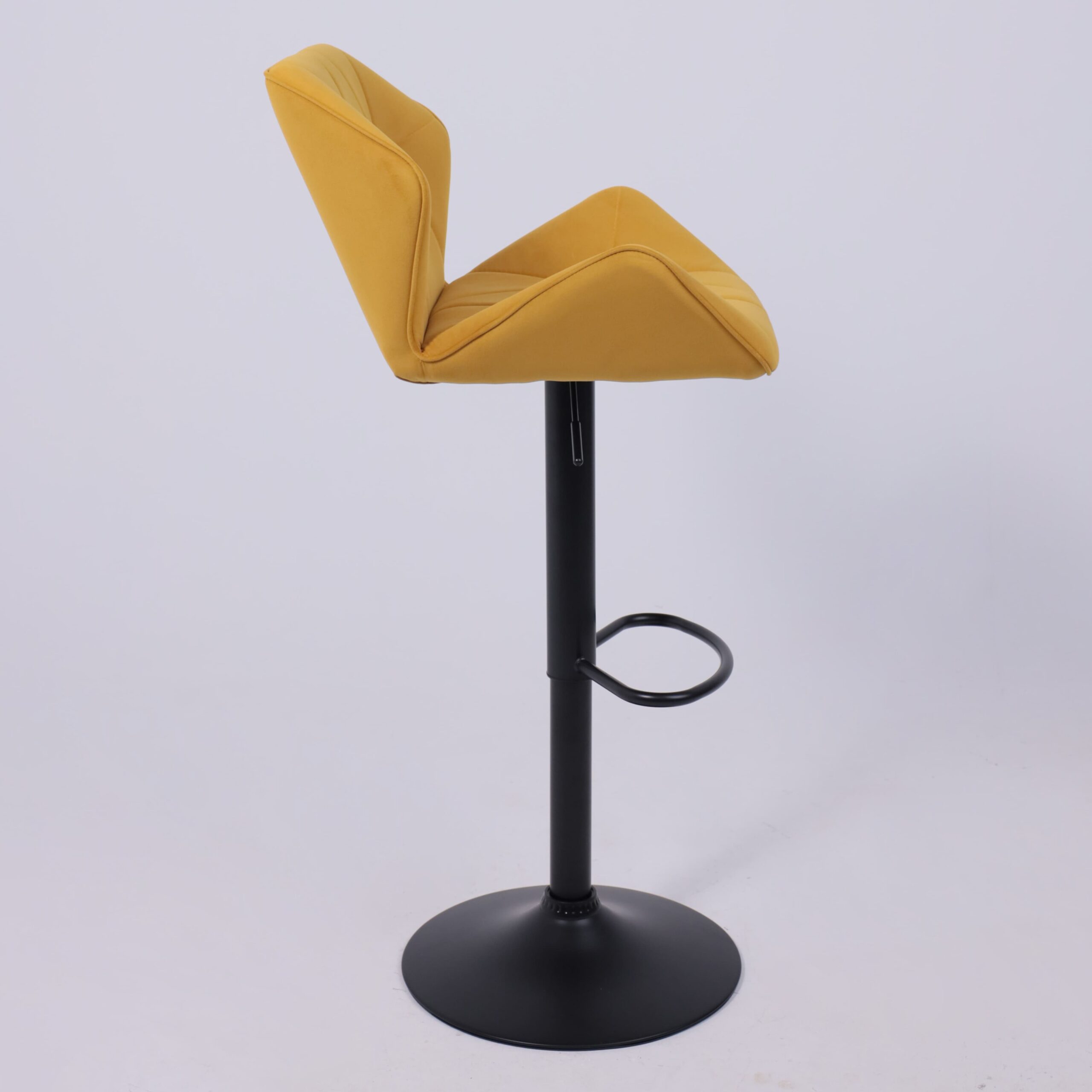 Кресло барное BERLIN GB, Velutto 56 горчичный велюр/черный