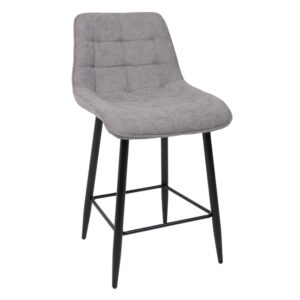 Стул BARON, барный, серый микровелюр CD2302-26/черный