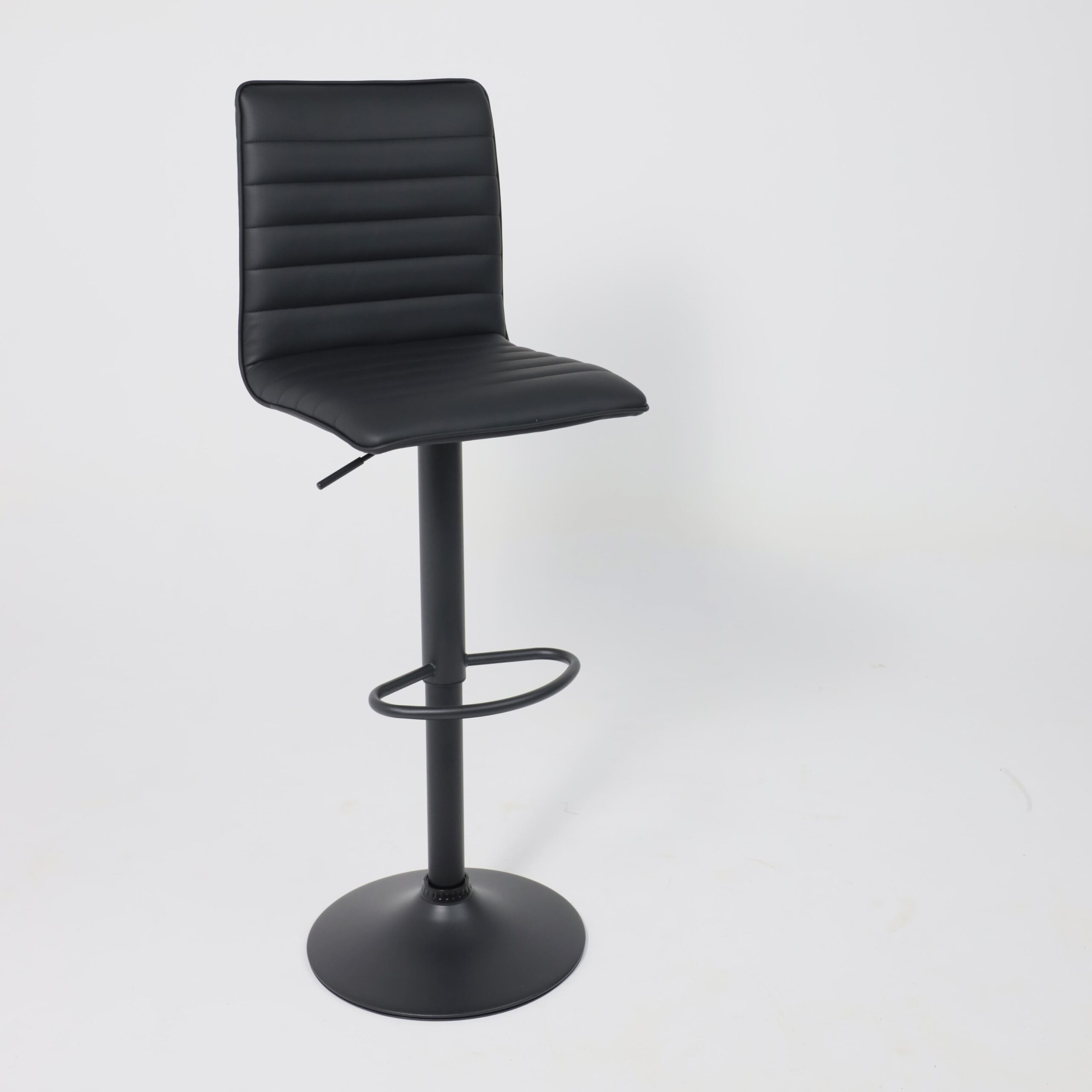 Стул барный CAPRI, экокожа,черный+черный/черный