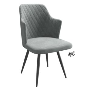 Стул FREDDY-R1 360, k10 Антрацит замша LUXчерный