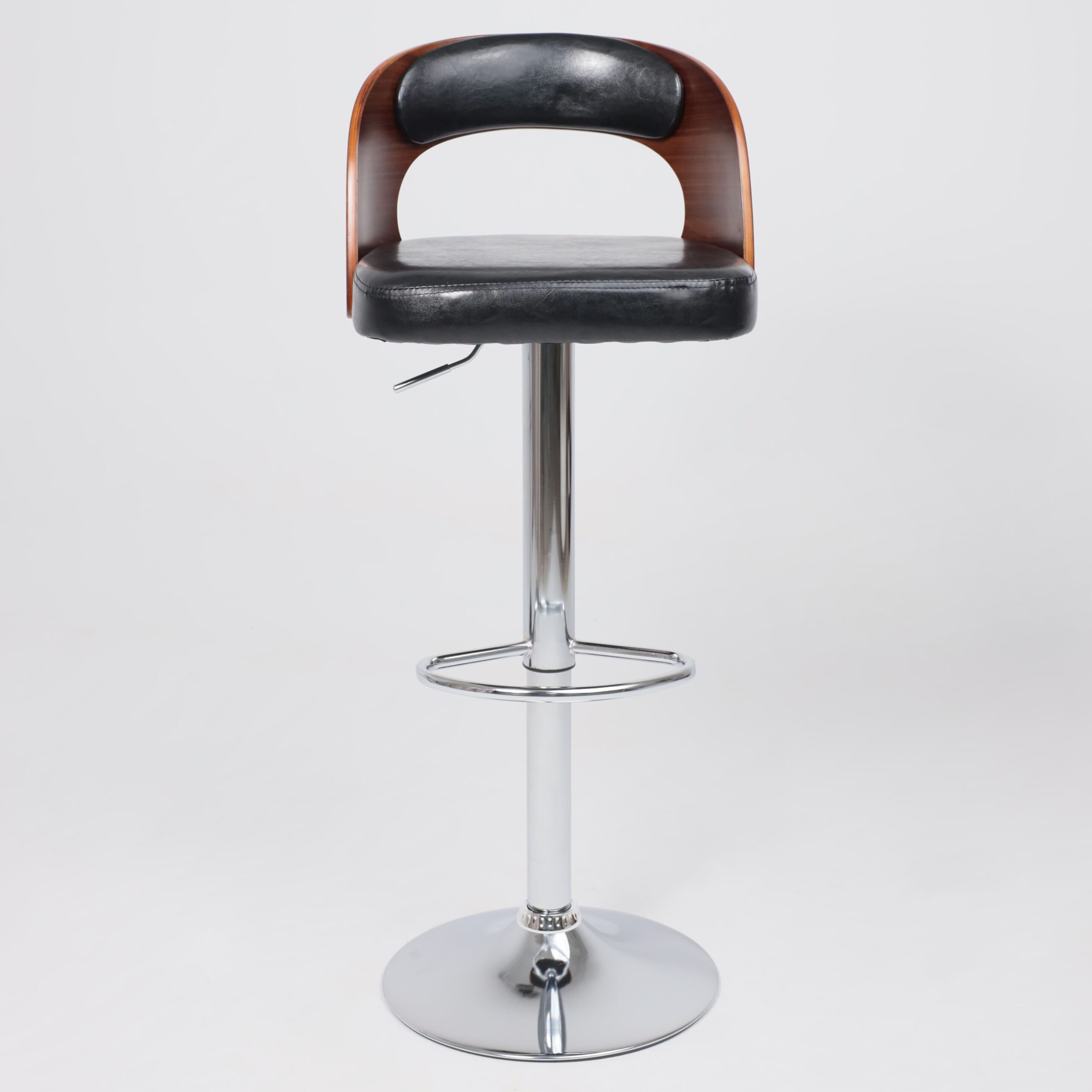 Стул барный BRUNO, экокожа, черный/хром