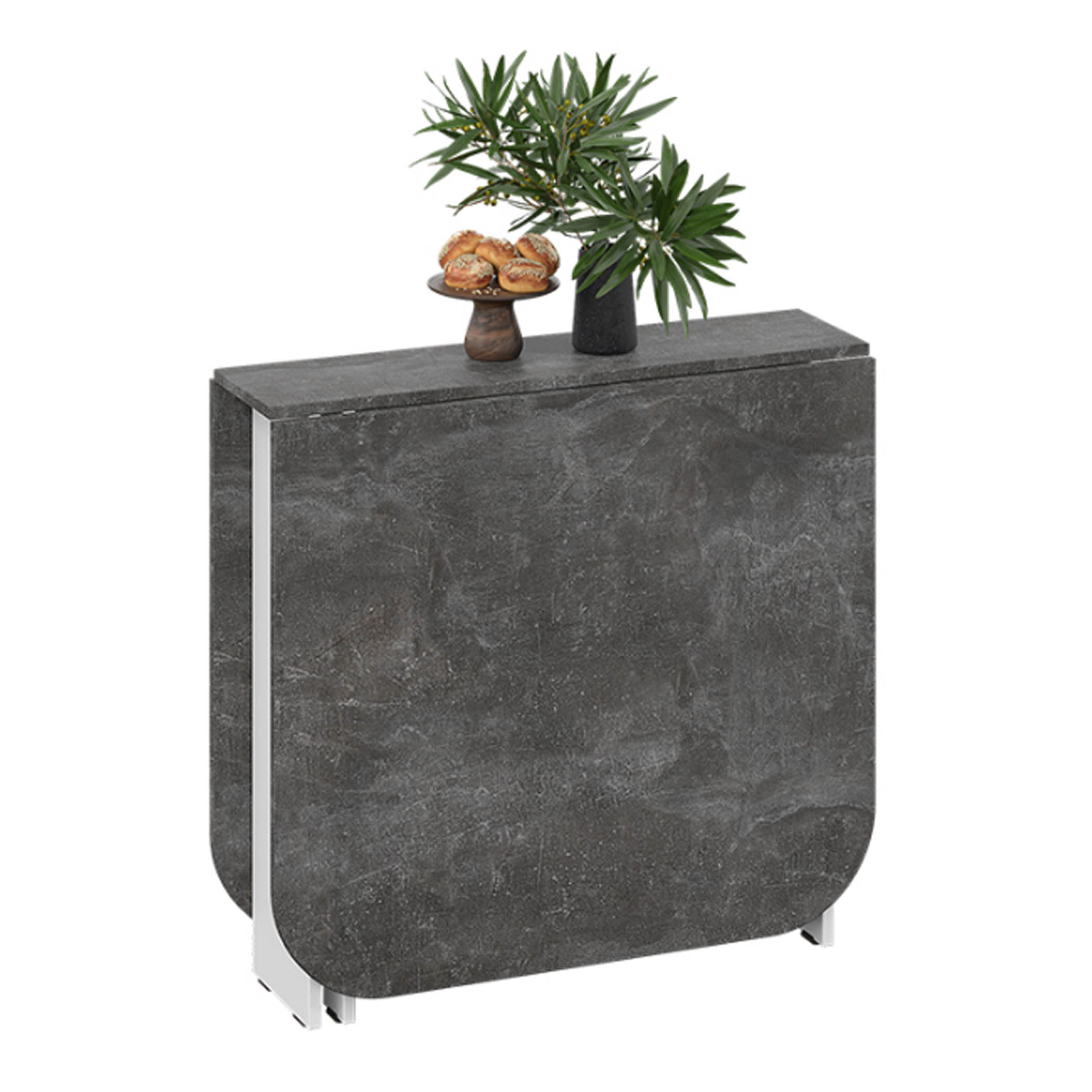 Стол-книжка Т1, 232(1600)*800, подстолье белый/столешница ателье темный