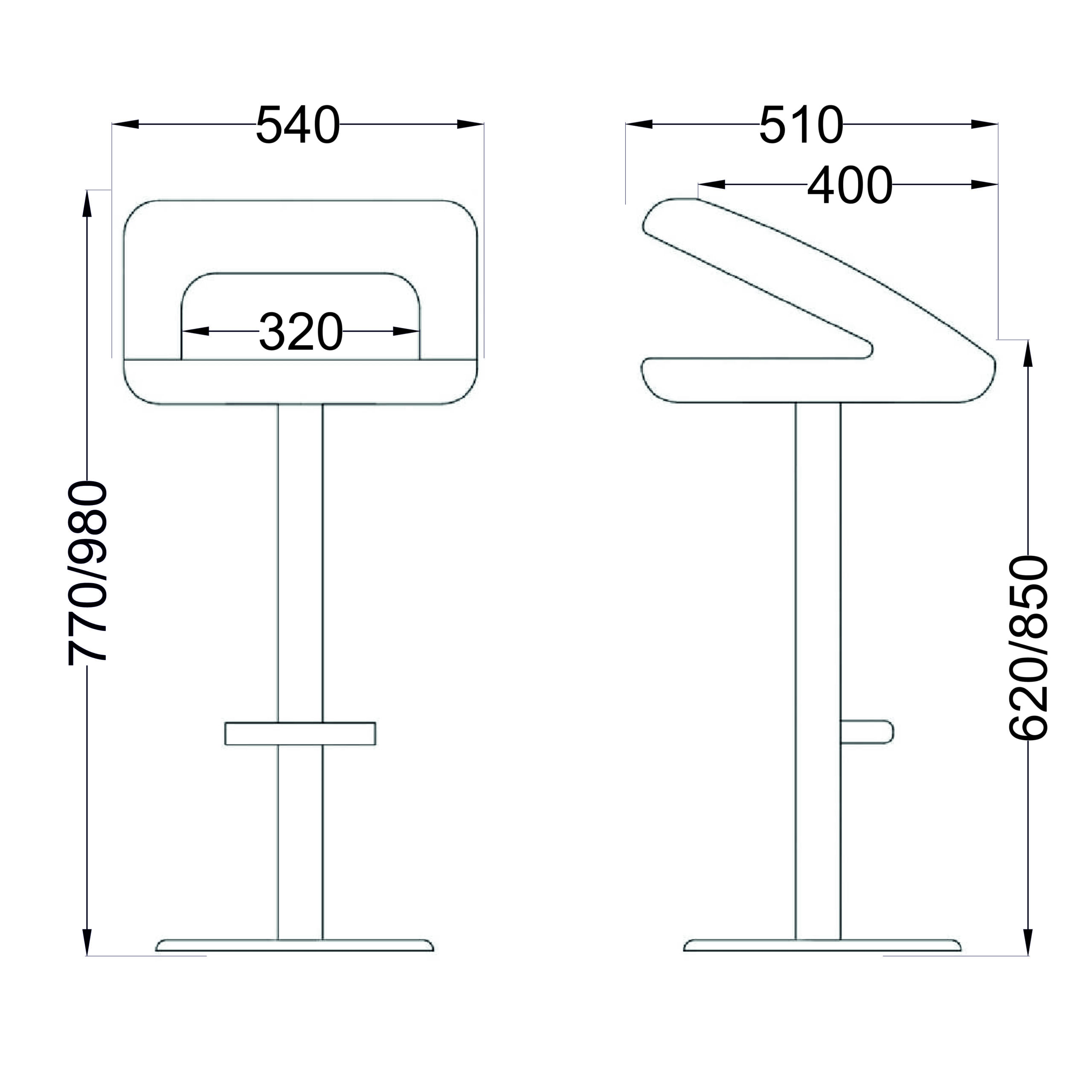 Кресло ROSA, экокожа черный/хром