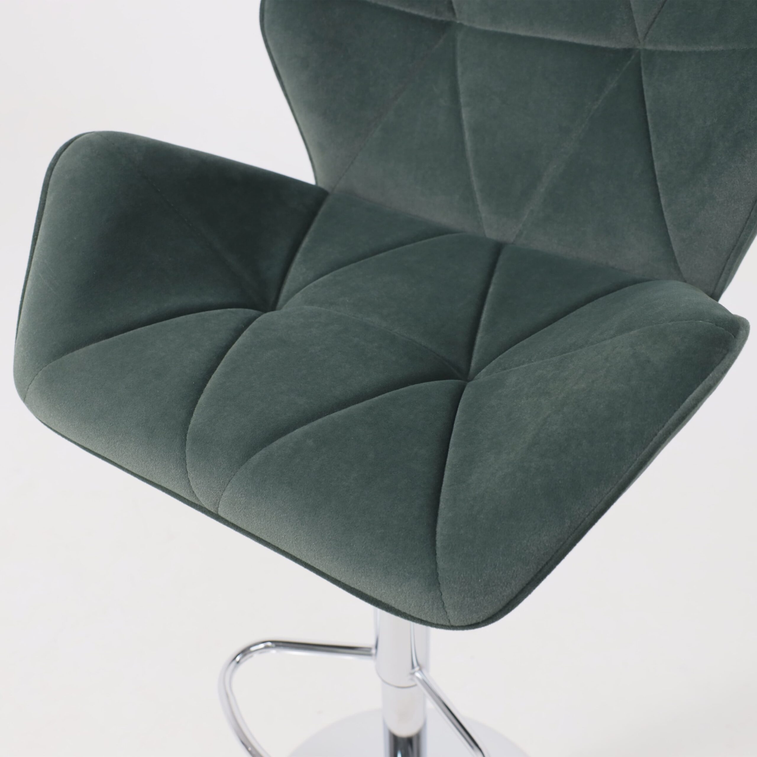 Кресло барное BERLIN GB, Kiton 708 темно-зеленый велюр/хром