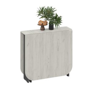 Стол-книжка Т1, 232(1600)*800, подстолье антрацит/столешница дуб крафт белый