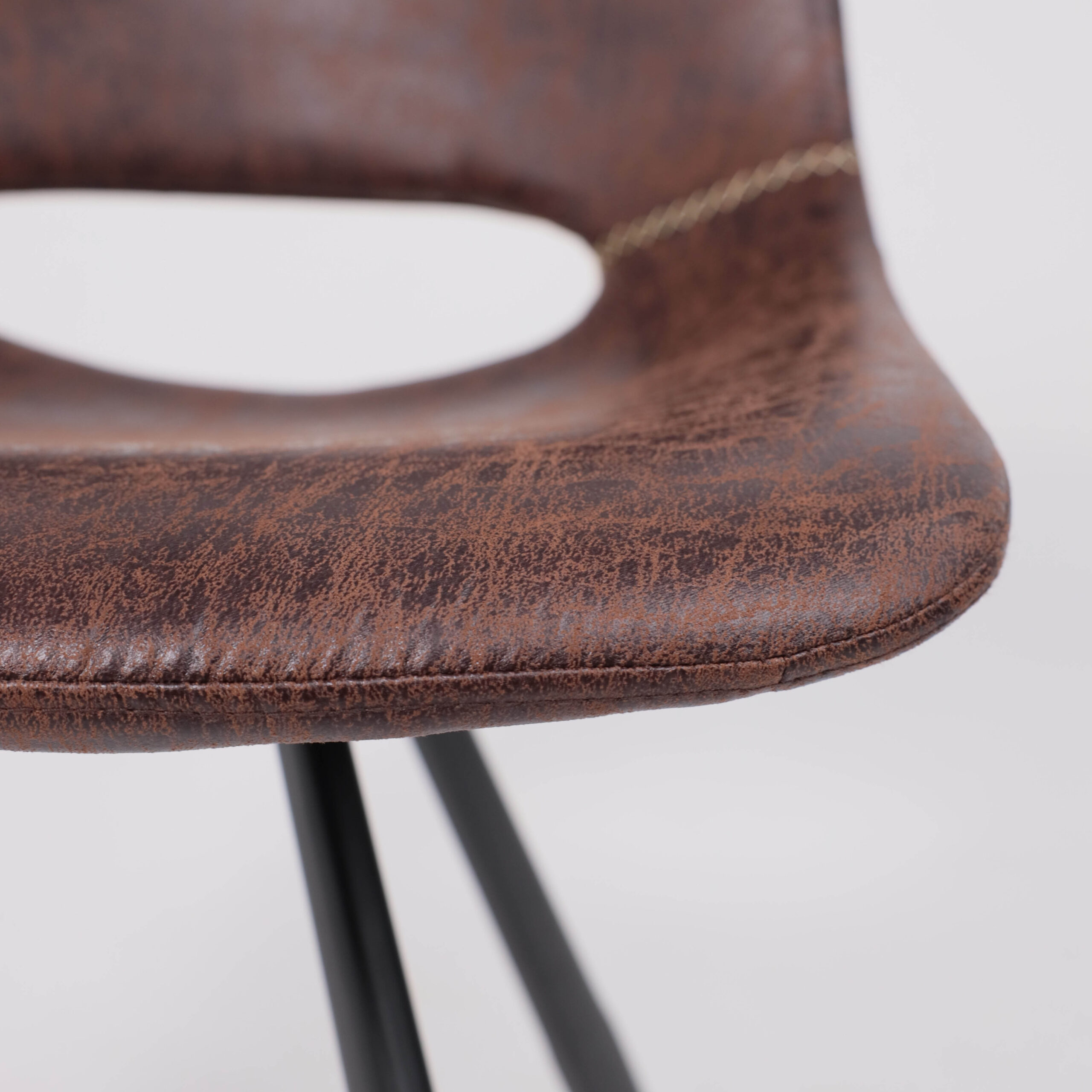 Стул  DILAN, экокожа, коричневый PU C-03/черный