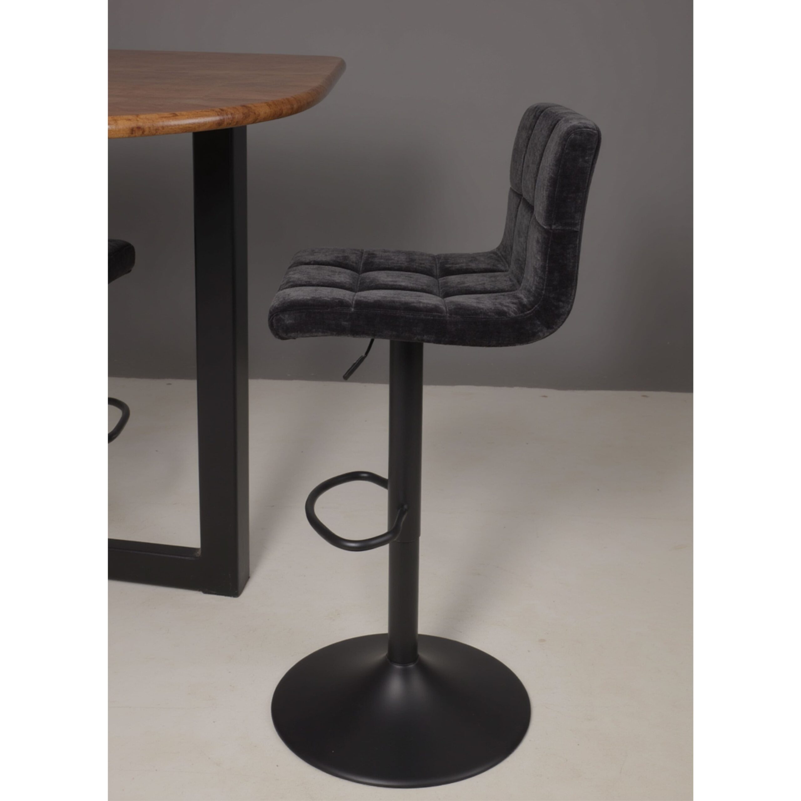 Стул барный LOGOS, черный шенилл Ote Canna 460/черный