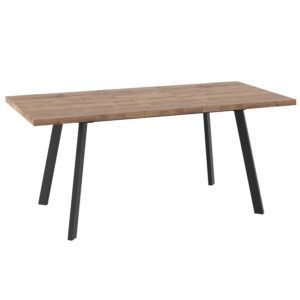 Стол BORG-140, раздвижной 140(180)х85, Дуб Веллингтон/Чёрный