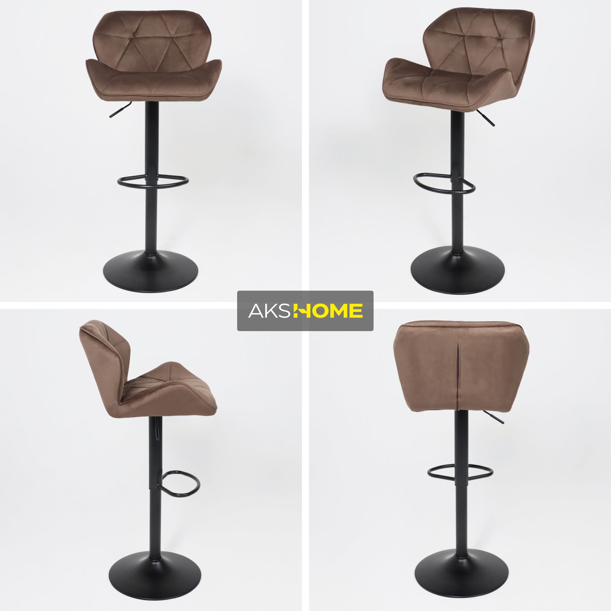 Кресло BERLIN, шоколадный велюр HCJ-10/черный