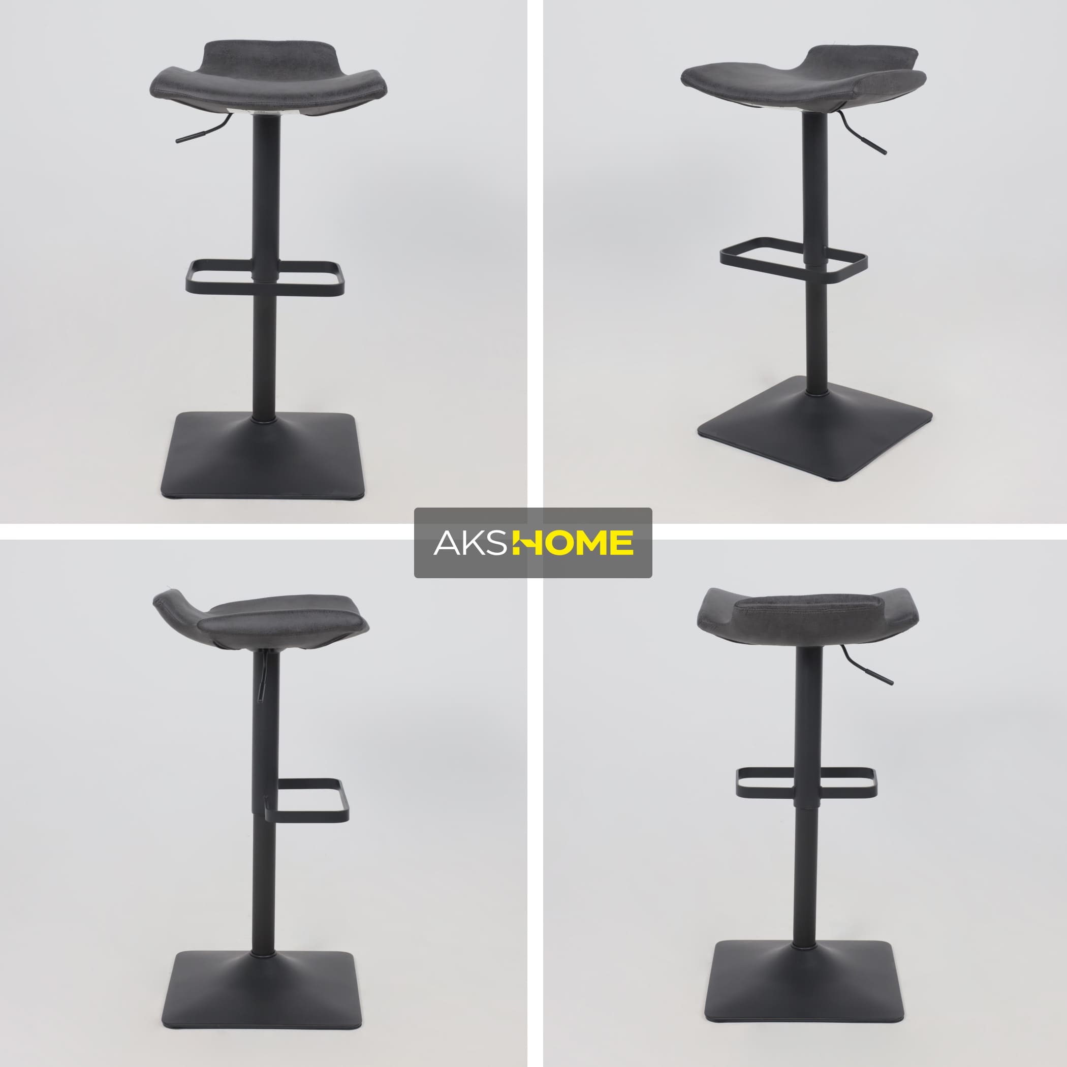 Стул FINCH, барный, экокожа, винтажный черный WATUSI 16/черный