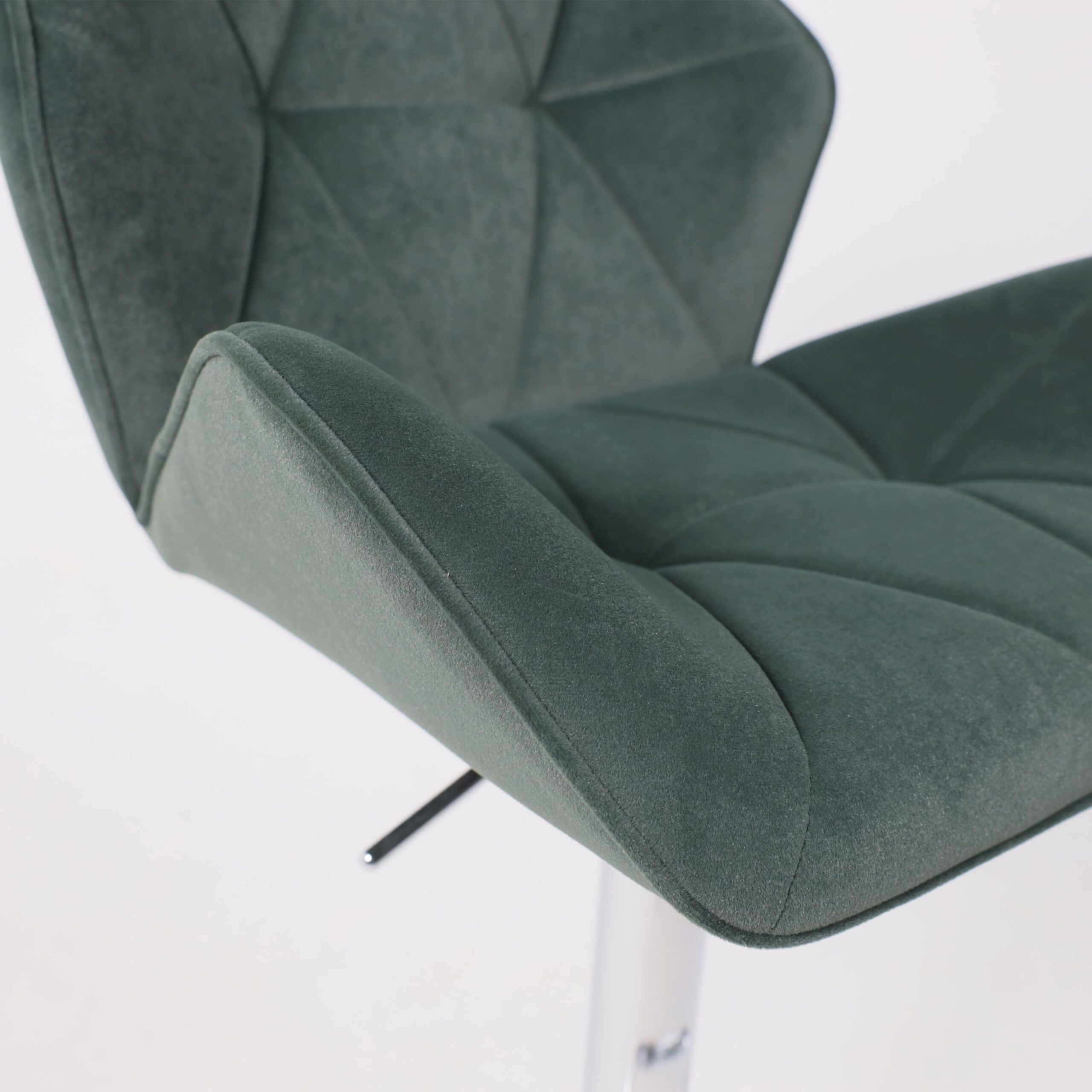 Кресло барное BERLIN GB, Kiton 708 темно-зеленый велюр/хром