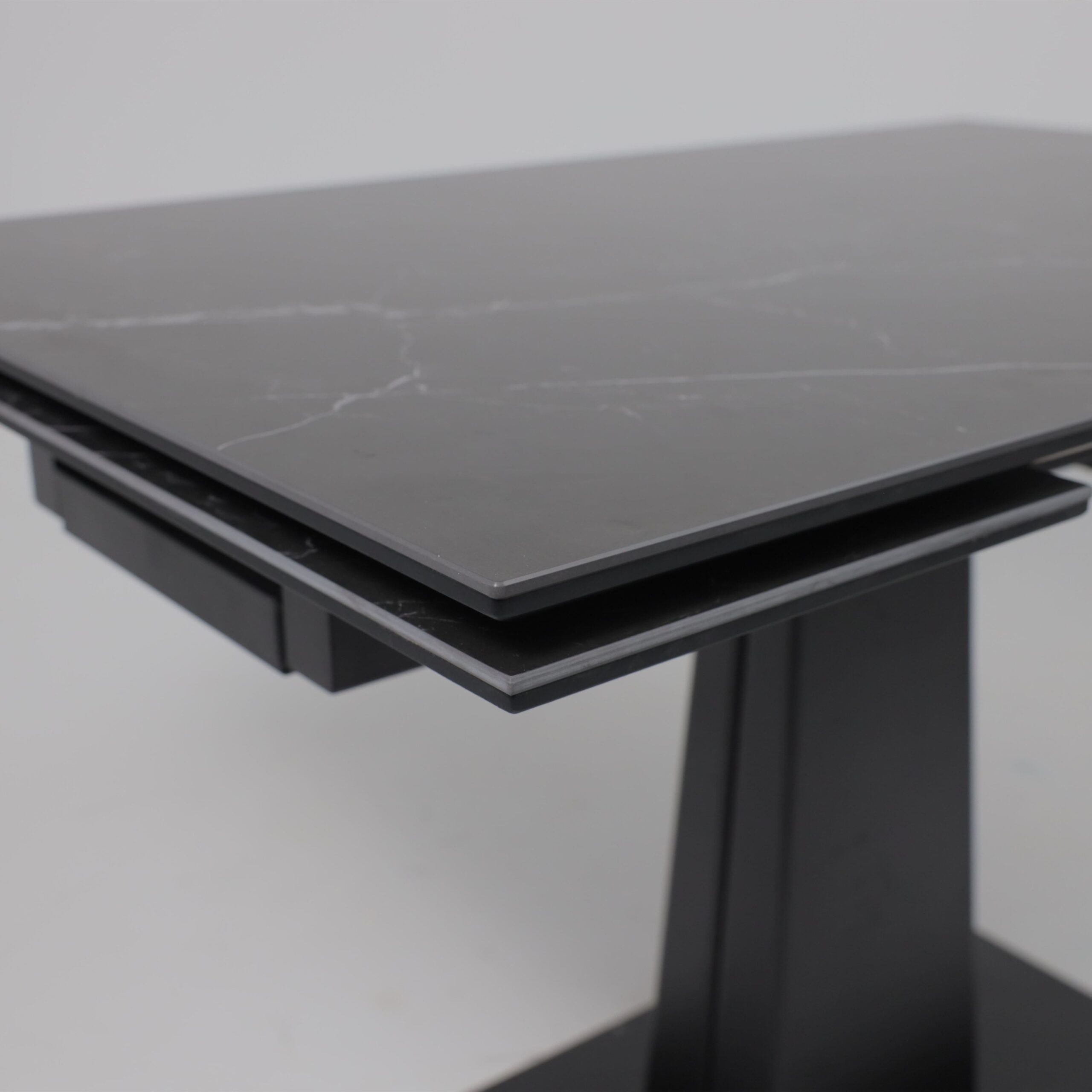 Стол AV 2119, МДФ+керамика, раздвижной 1200 (1800)*800 черный, матовый SHAKESPEARE/черный