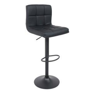 Стул барный LOGOS, экокожа, черный/черный