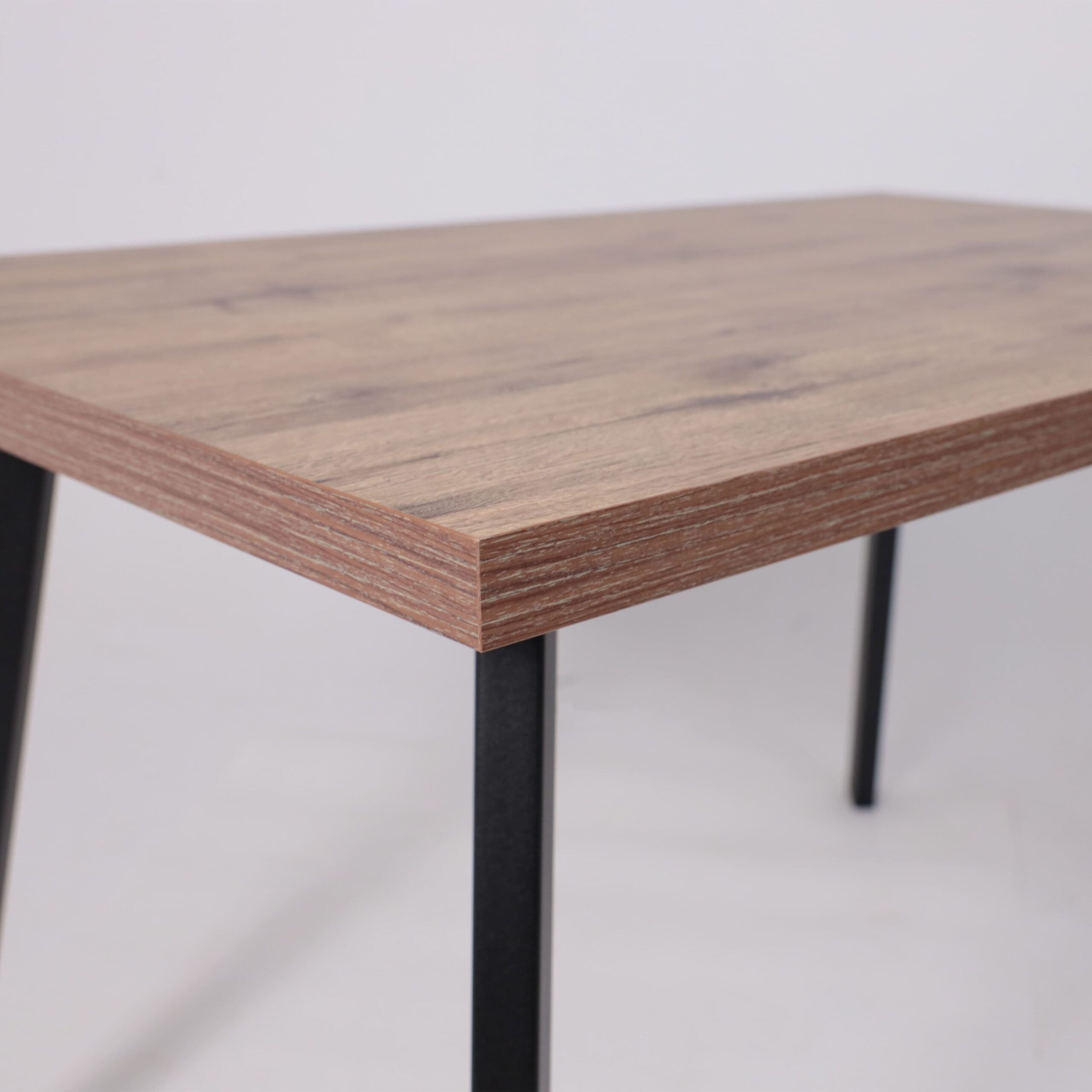 Стол BORG-120, раздвижной 120(160)х80, Дуб Веллингтон/Чёрный