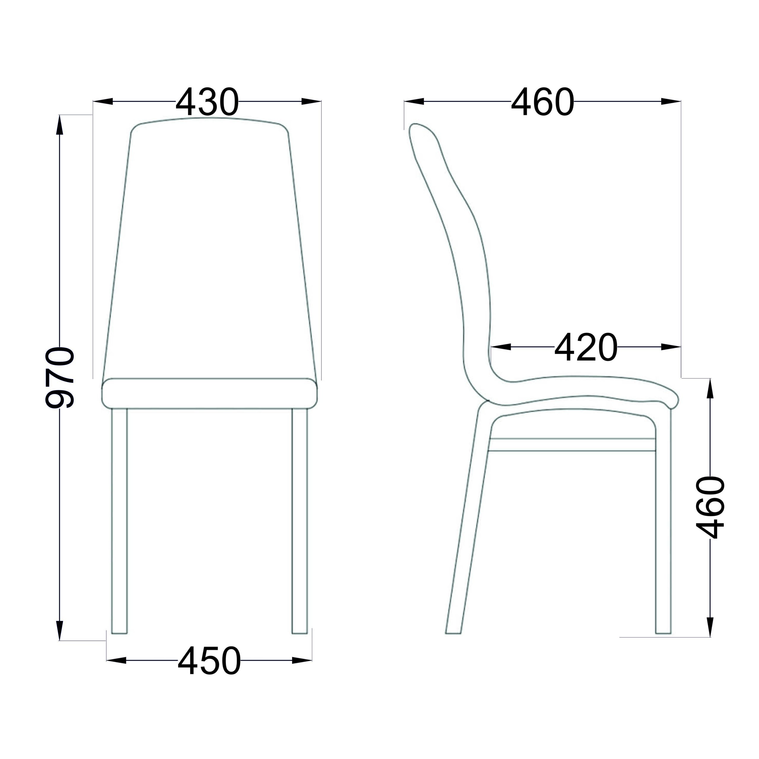 Стул ADELE, экокожа, черный APU-004/хром