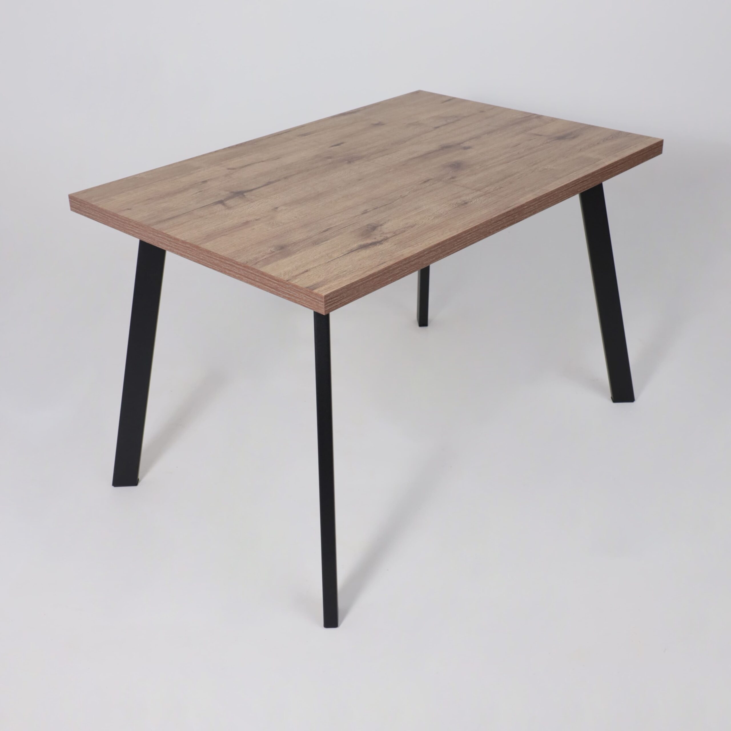 Стол BORG-120, раздвижной 120(160)х80, Дуб Веллингтон/Чёрный