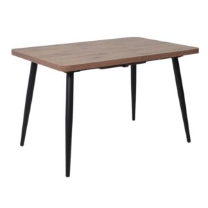 Стол BORG RADIAL-120, раздвижной 120(160)х80, Дуб Веллингтон/Чёрный