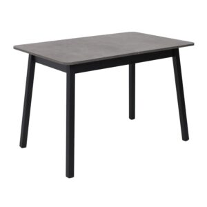 Стол TIRK RADIAL-110, раздвижной 110(142)х70, Дымчатая керамика/Чёрный