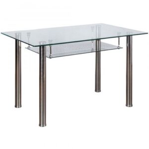 Стол DARIO, стекло/хром, 120*75*75