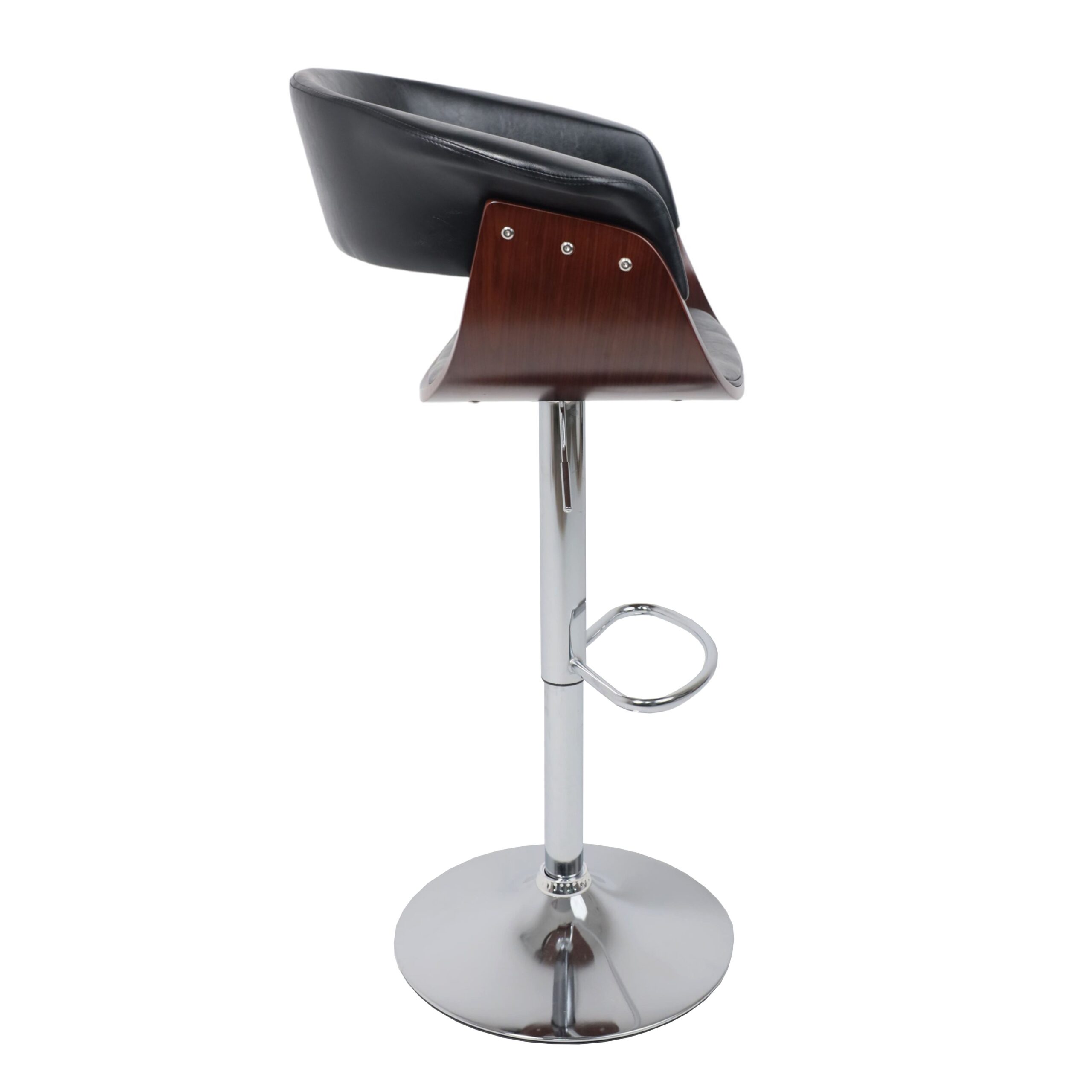 Стул барный ROSSI, экокожа, черный/хром