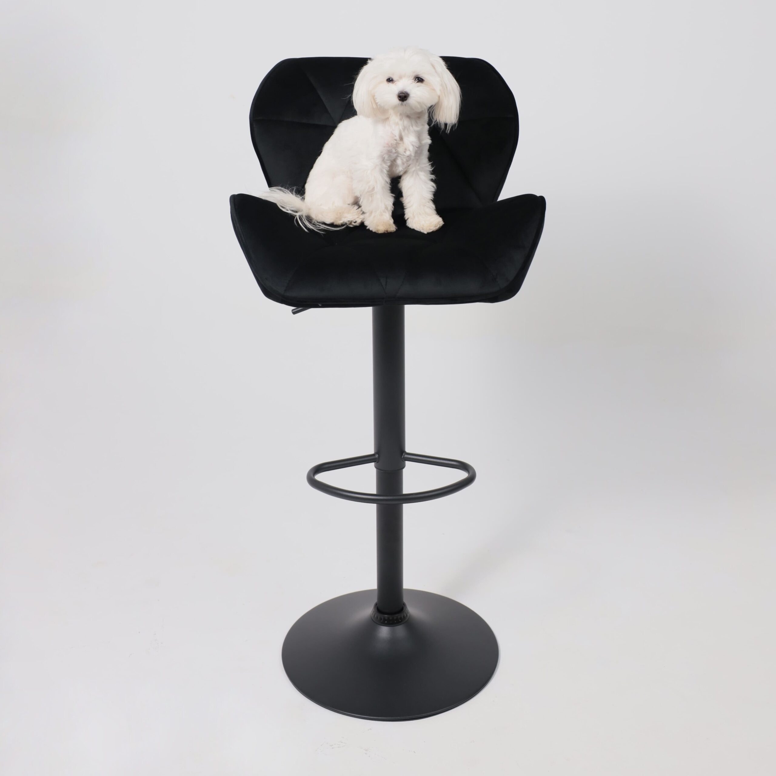 Кресло барное BERLIN GB, Seven 35 черный велюр/черный