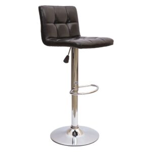 Стул барный LOGOS, экокожа, черный/хром
