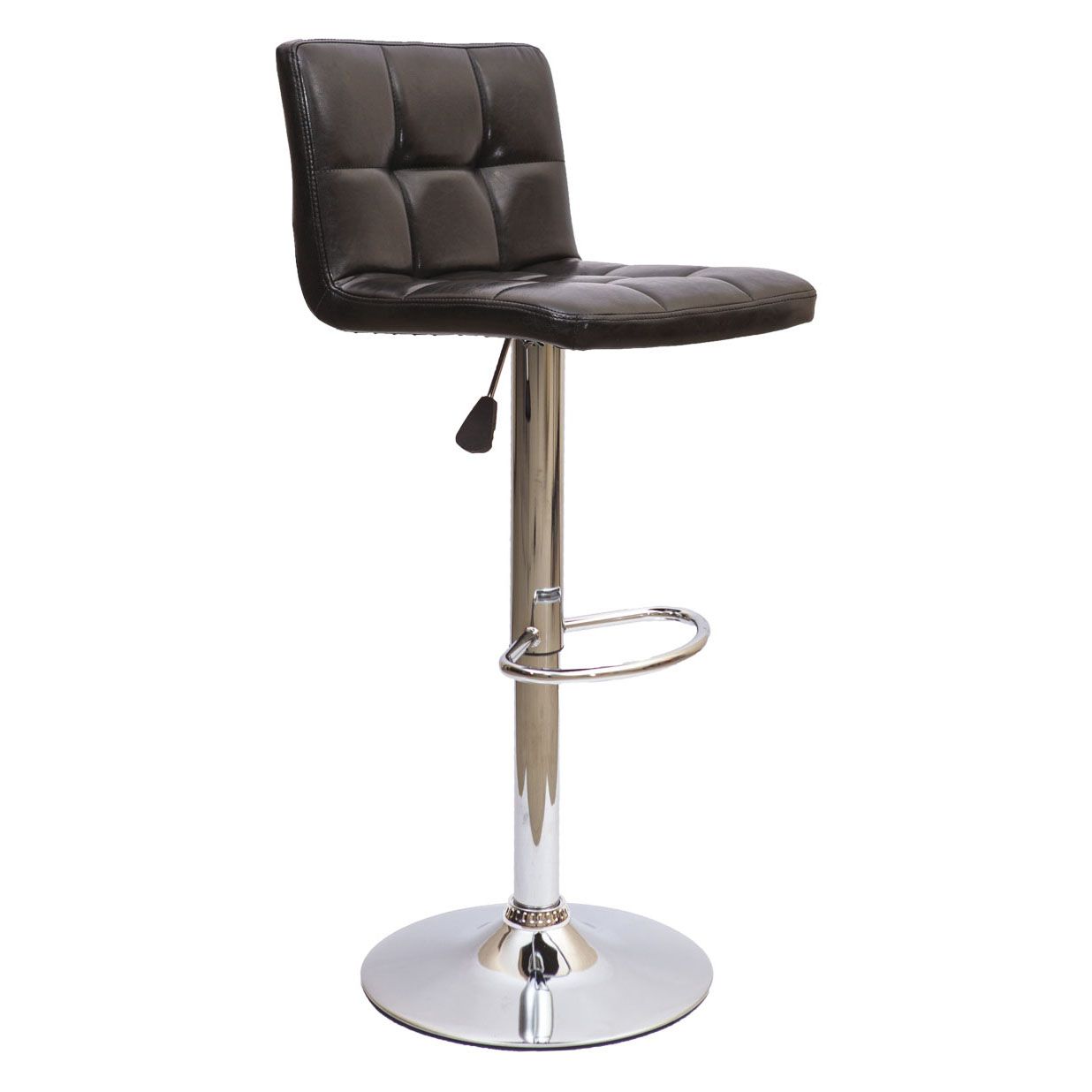 Стул барный LOGOS, экокожа, черный/хром