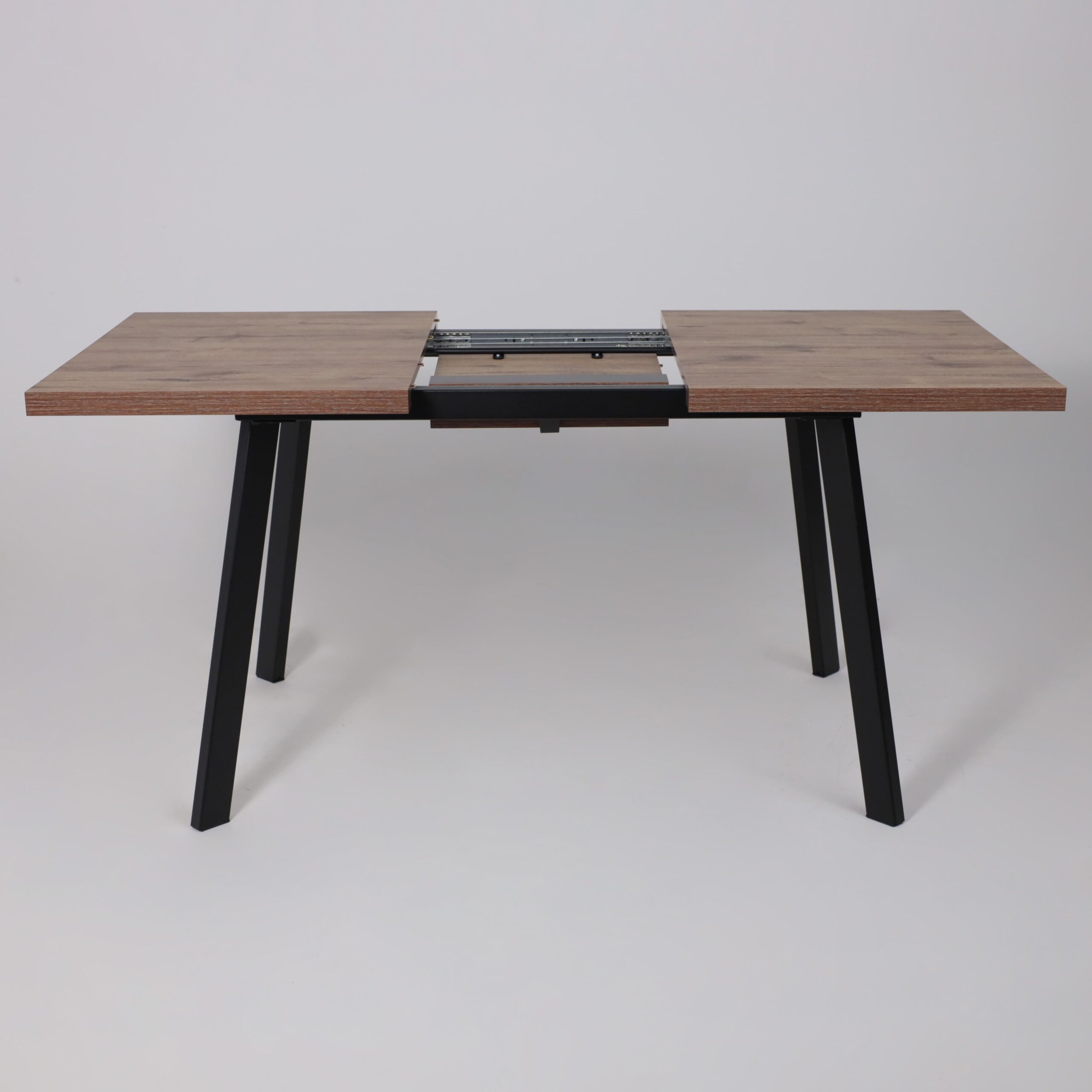 Стол BORG-120, раздвижной 120(160)х80, Дуб Веллингтон/Чёрный