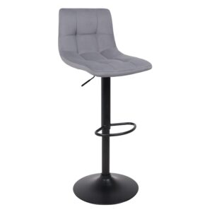 Кресло барное РОЙ GB, Velutto 32 серый велюр/черный