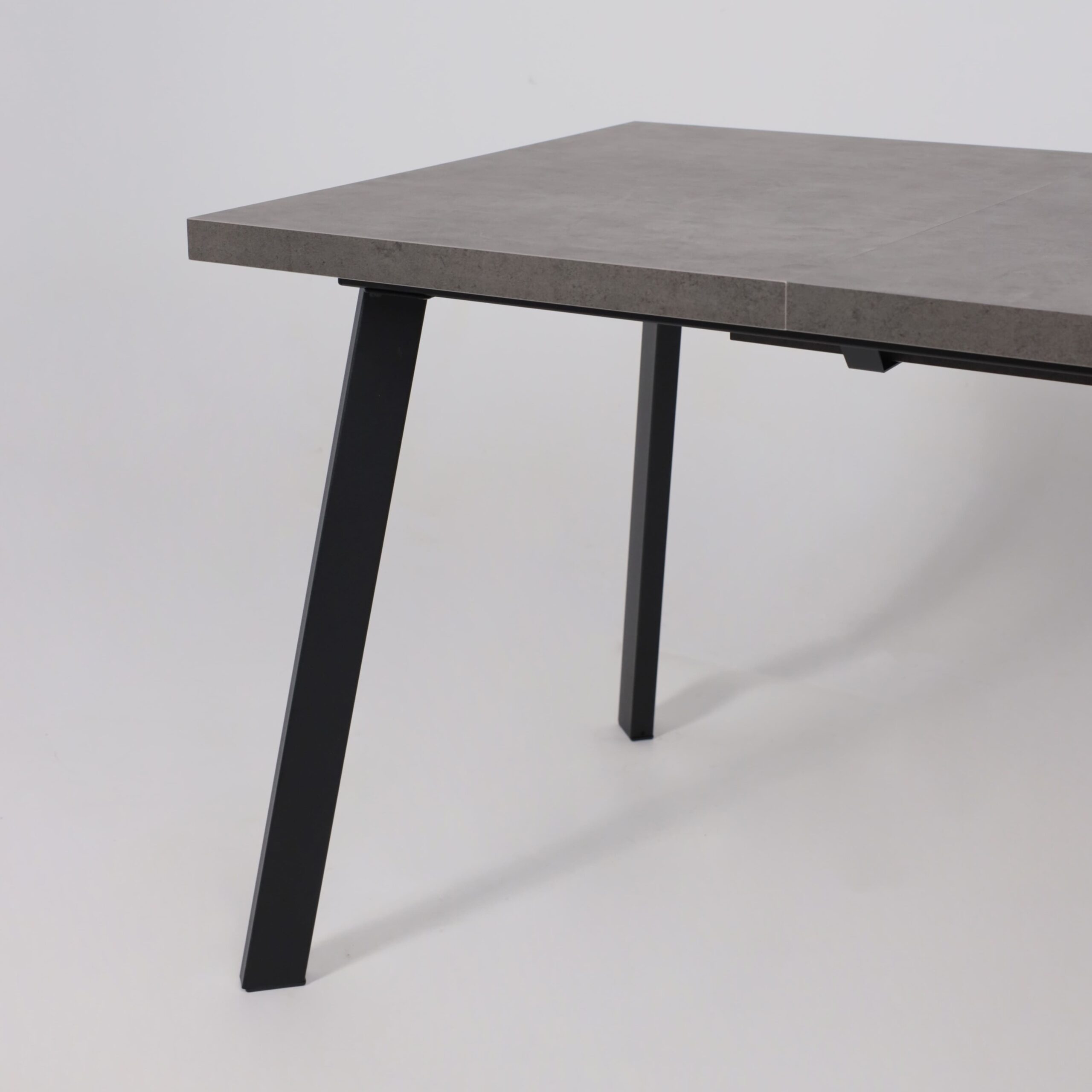 Стол BORG-120, раздвижной 120(160)х80, Дымчатая керамика/Чёрный