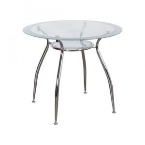 Стол FINEZIA, хром/стекло, 900*750*8/5