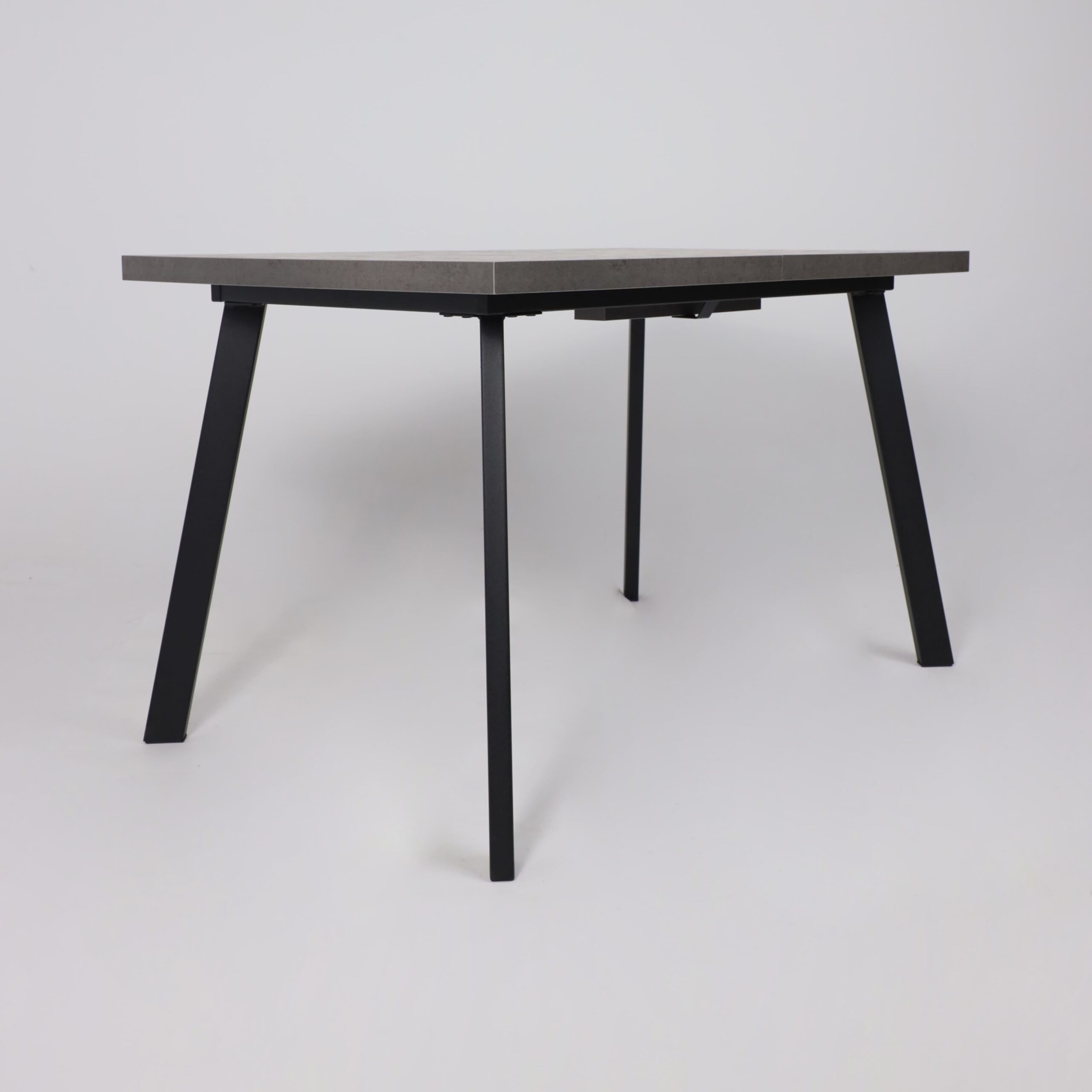 Стол BORG-120, раздвижной 120(160)х80, Дымчатая керамика/Чёрный