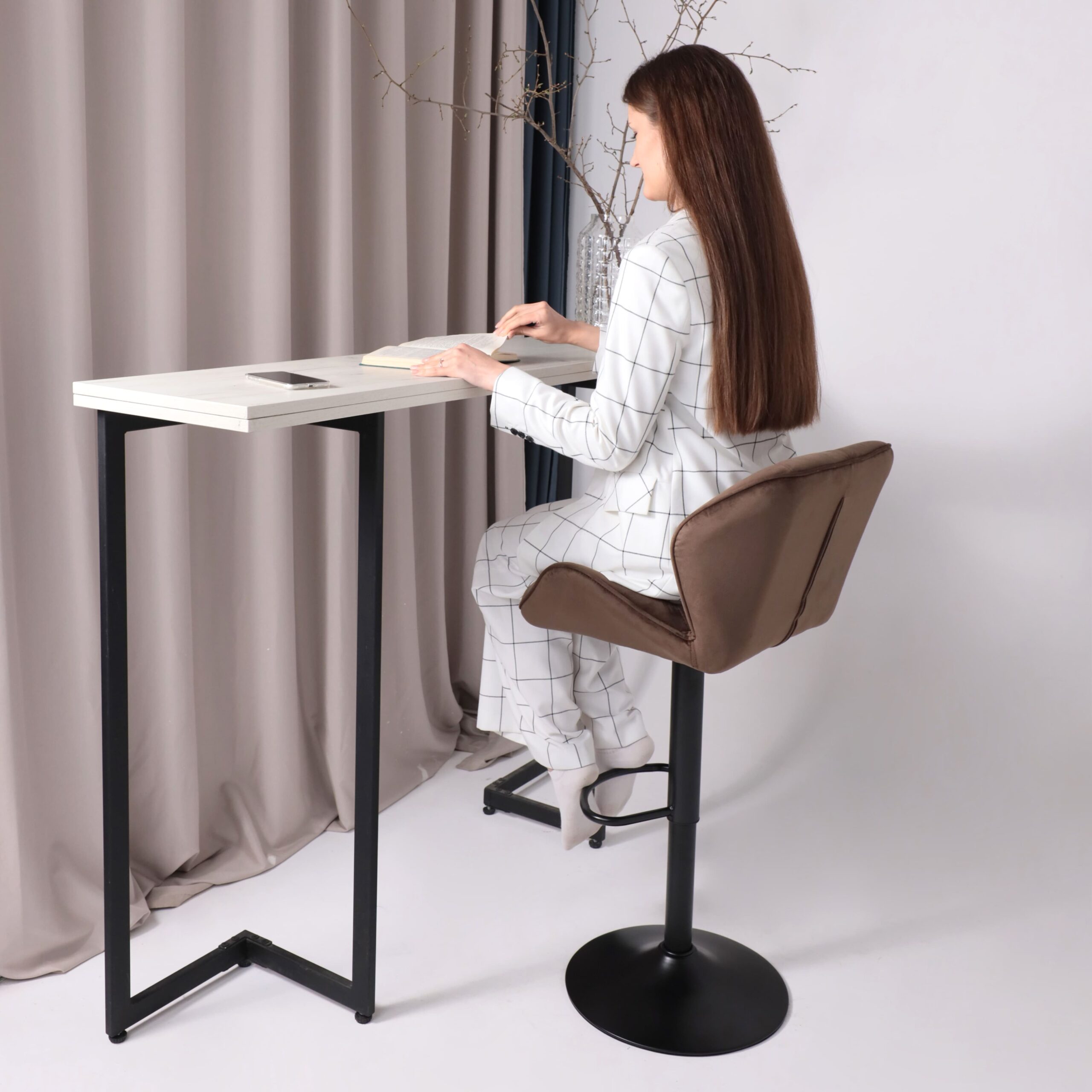 Кресло BERLIN, шоколадный велюр HCJ-10/черный