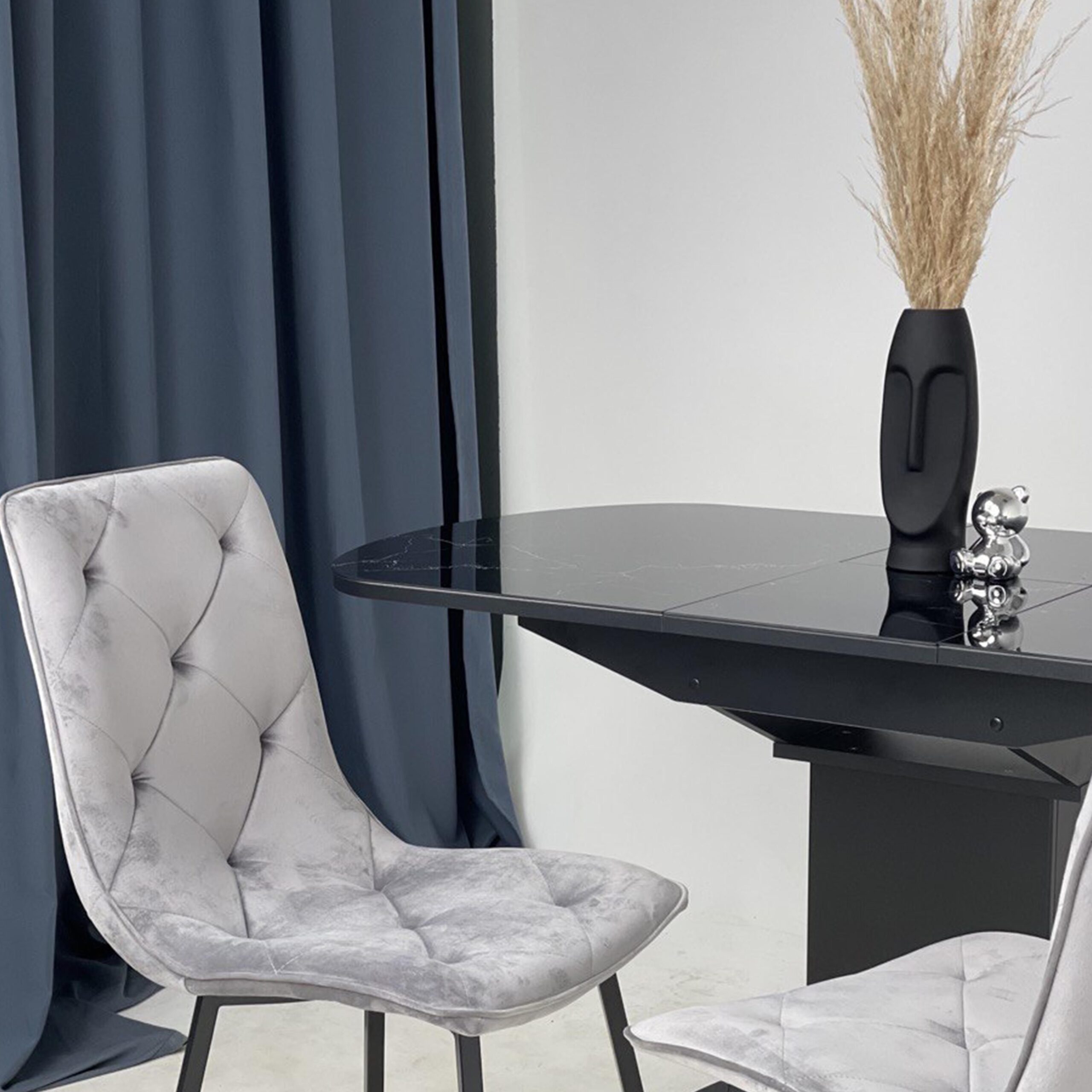 Стул MIRA, светло-серый велюр HLR20/черный