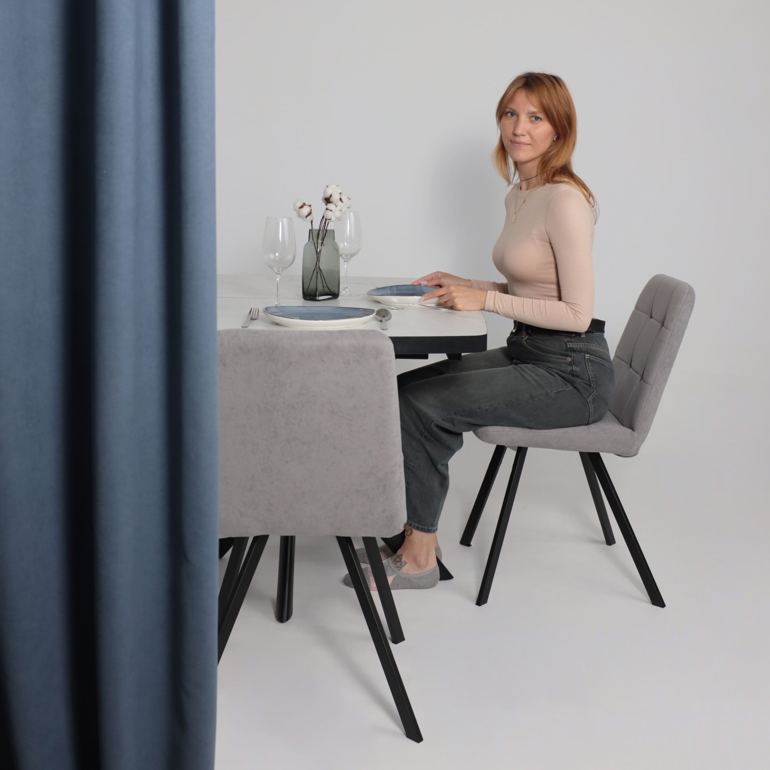 Стул ROMMY, b22 GREY LUXчерный