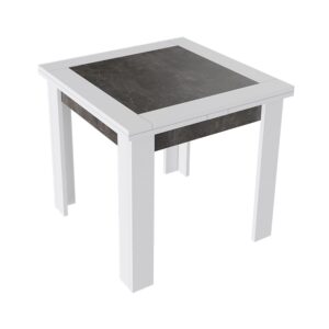 Стол раздвижной ХЬЮСТОН Тип 3, 790(1480)*790, ателье темный/белый