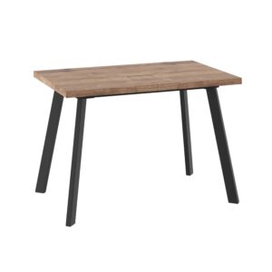 Стол BORG-110, раздвижной 110(142)х70, Дуб Веллингтон/Чёрный