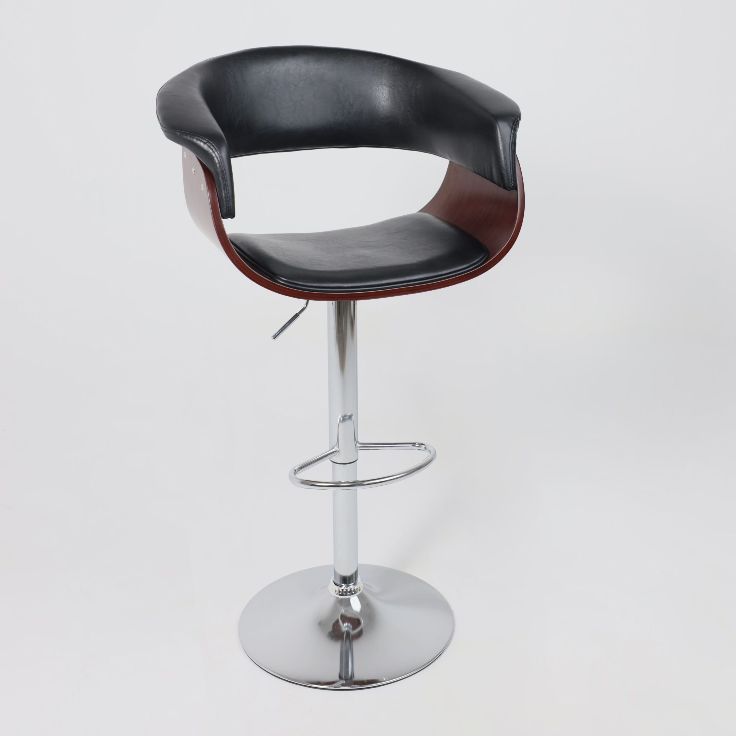 Стул барный ROSSI, экокожа, черный/хром