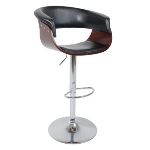 Стул барный ROSSI, экокожа, черный/хром