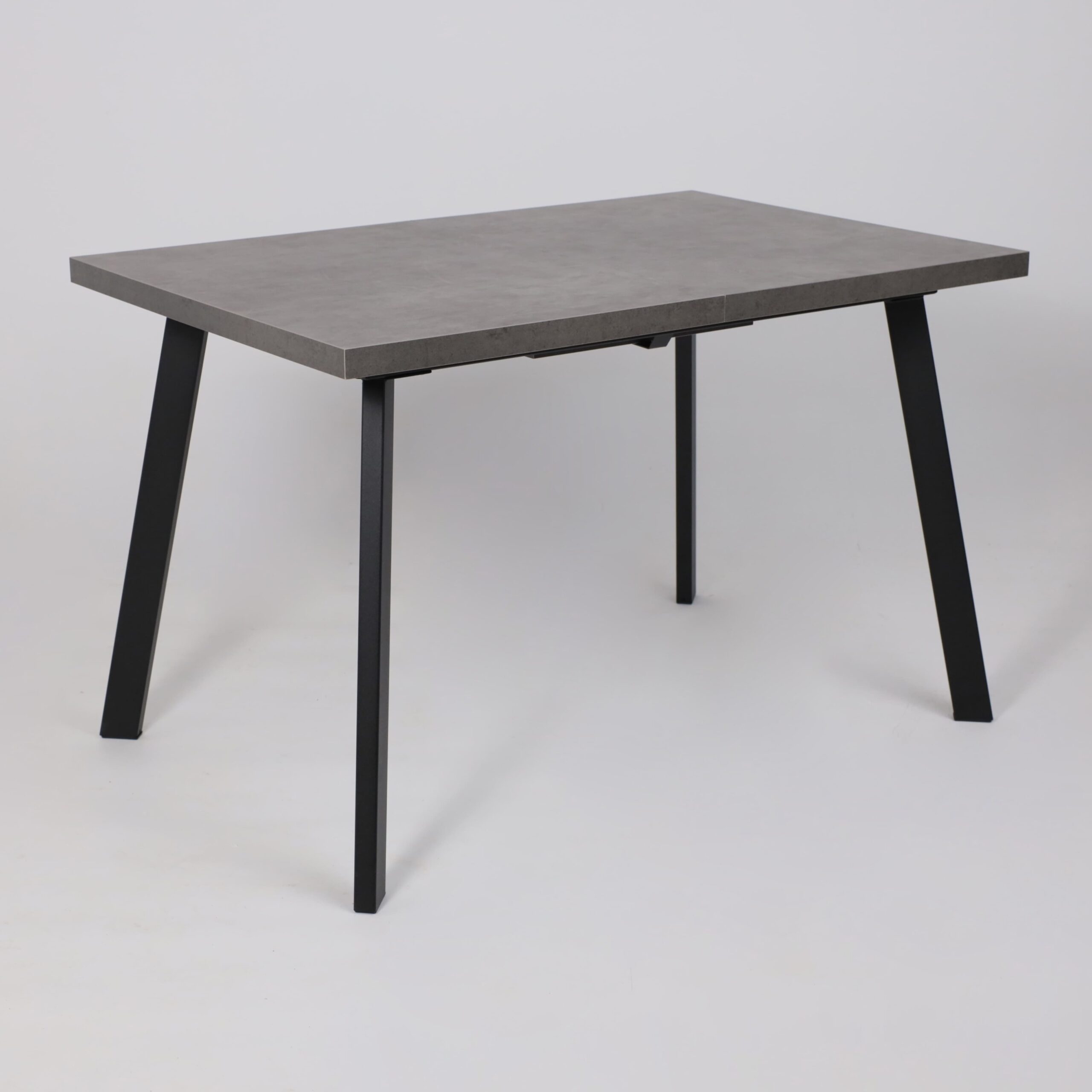 Стол BORG-120, раздвижной 120(160)х80, Дымчатая керамика/Чёрный