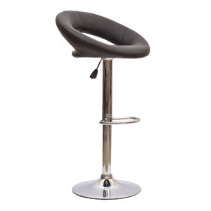 Кресло ROSA, экокожа черный/хром