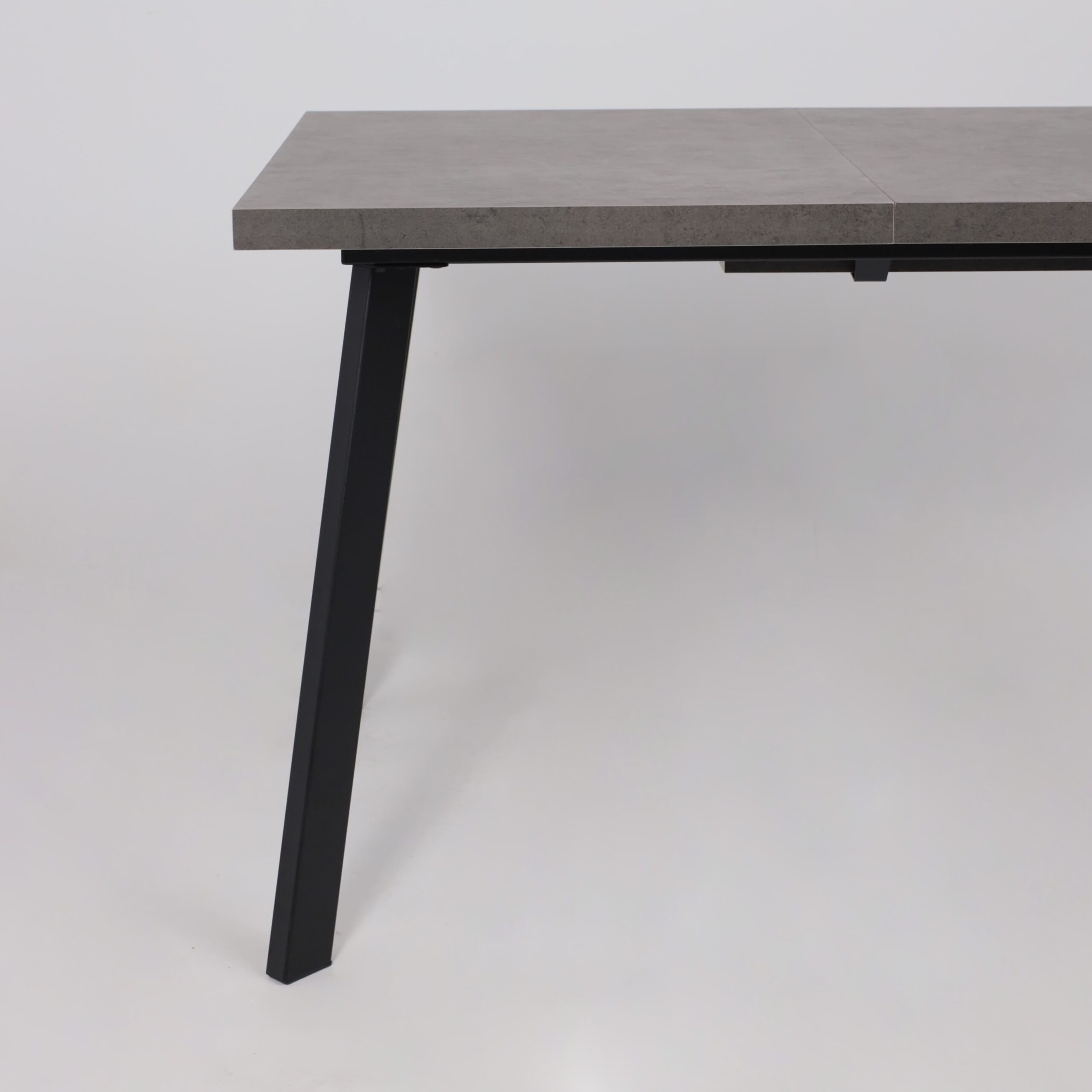 Стол BORG-120, раздвижной 120(160)х80, Дымчатая керамика/Чёрный