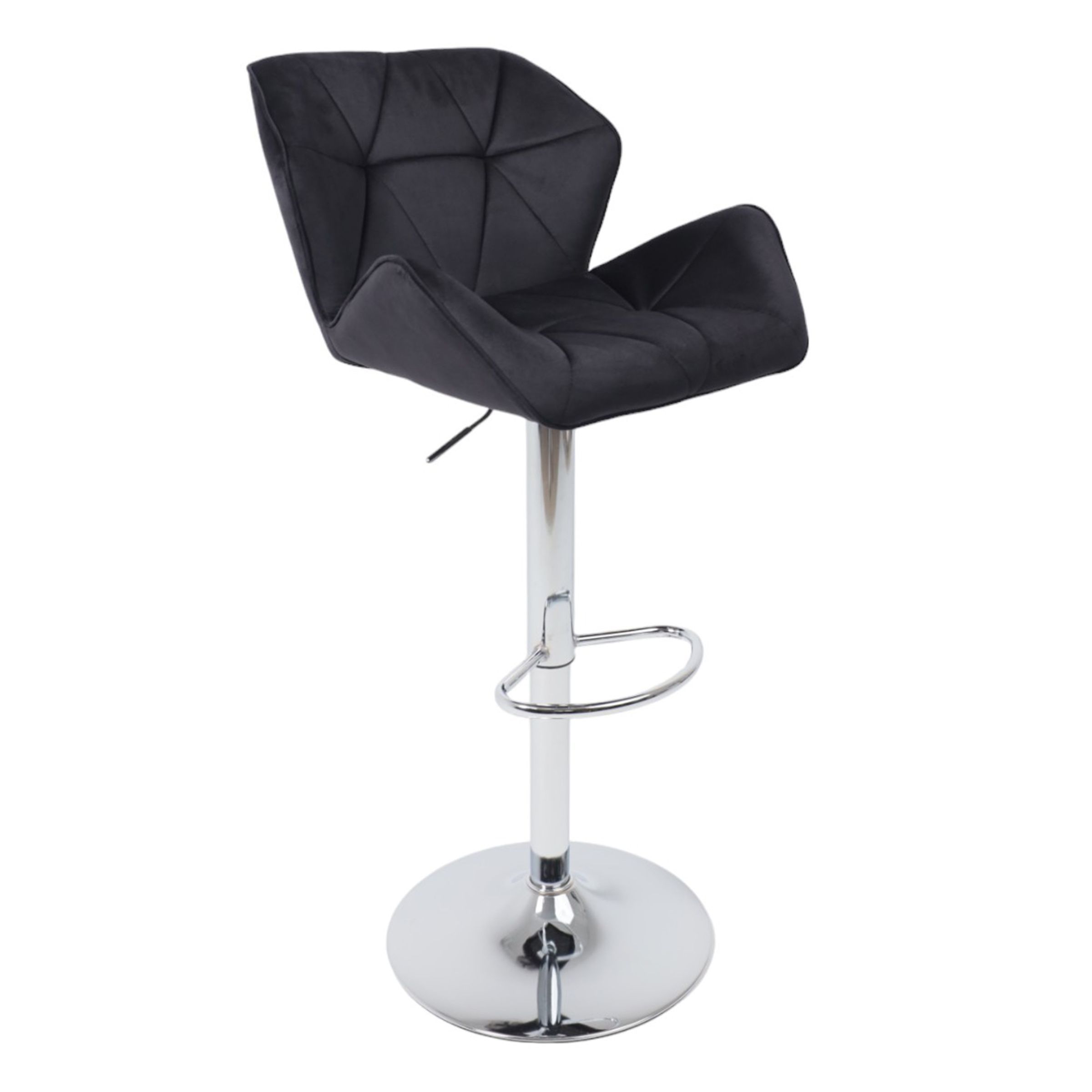 Кресло барное BERLIN GB, Seven 35 черный велюр/хром