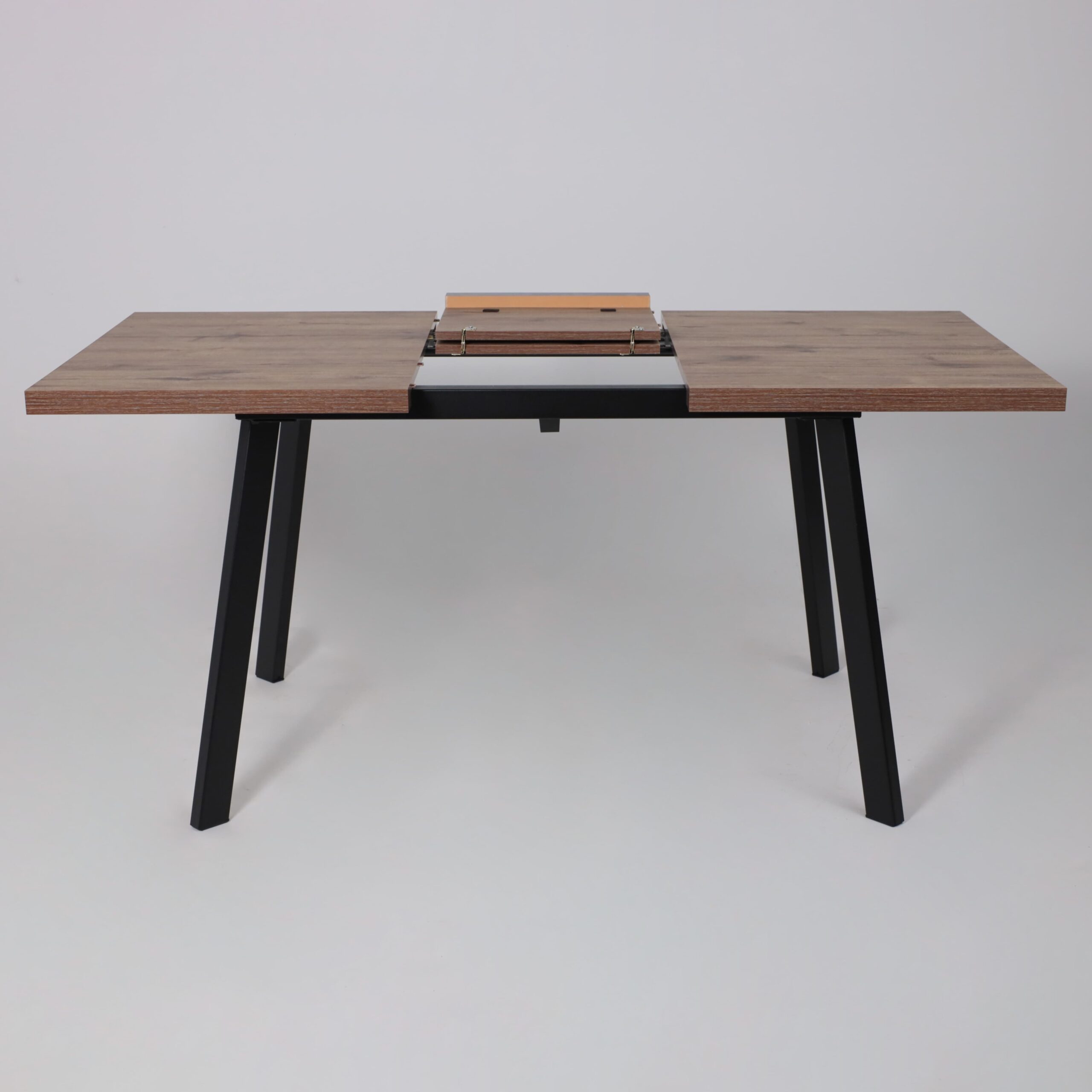 Стол BORG-120, раздвижной 120(160)х80, Дуб Веллингтон/Чёрный